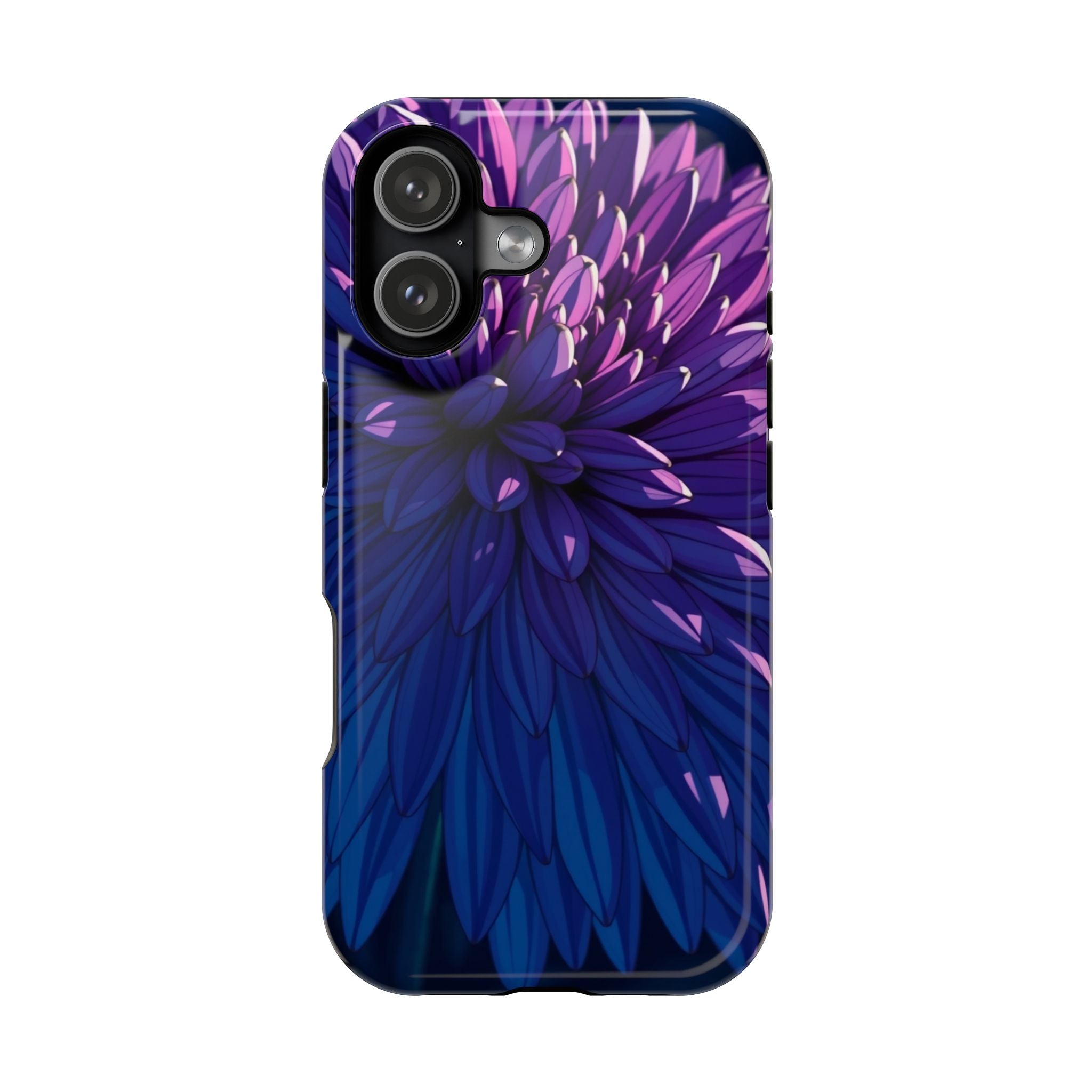 iPhone Indigo And Violet Chrysanthemum Classic Soft iPhone Finish · iPhone Case