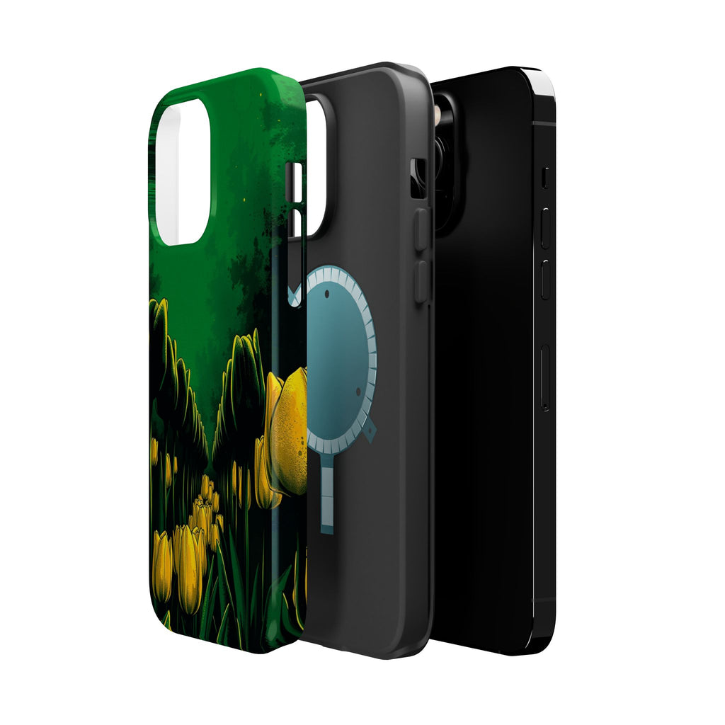 iPhone Tulip Row Emerald Green And Gold Slim Snap Case · iPhone Case