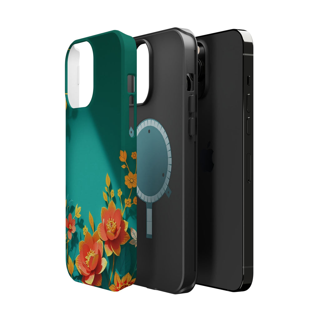 iPhone Floral Gold Foil Paper Cut Art Slim Everyday Designer Case · iPhone Case