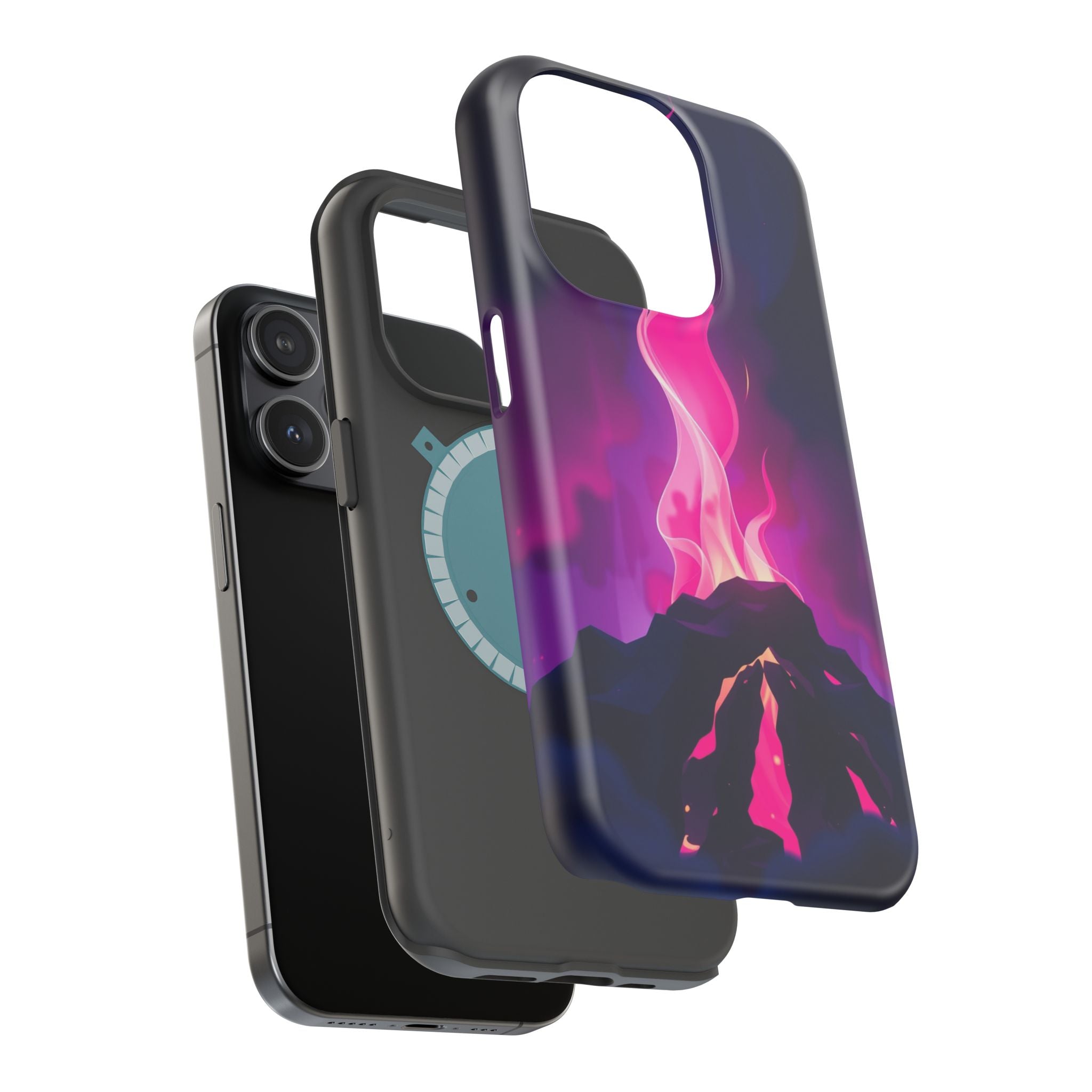 iPhone Cyan And Magenta Wildfire Glow Slim Everyday Designer Case · iPhone Case