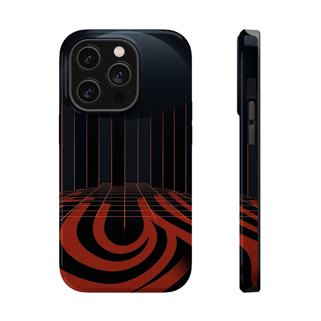 iPhone Op Art Grid Dark Gothic Ink Bold Modern Everyday Snap Case · iPhone Case
