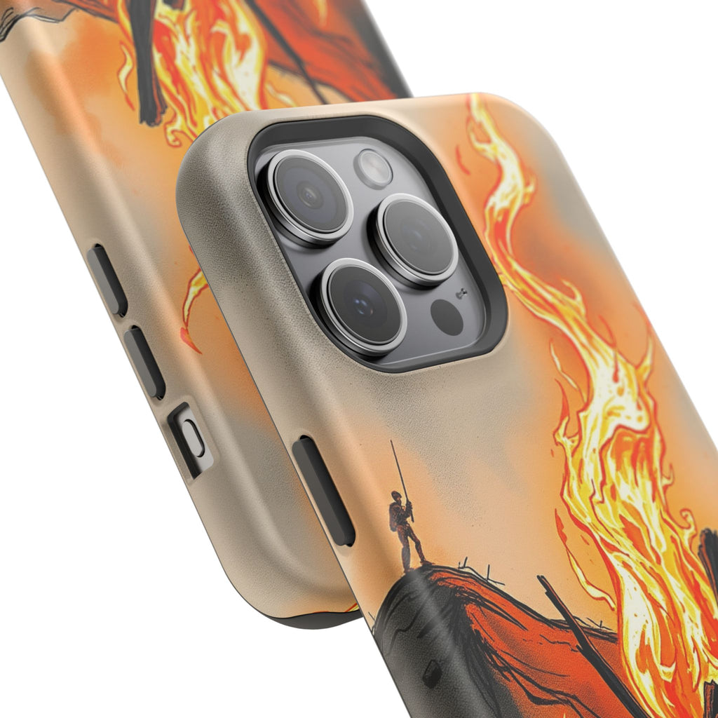 iPhone Wildfire Glow Hand-Drawn Sketch Slim Everyday Designer Case · iPhone Case