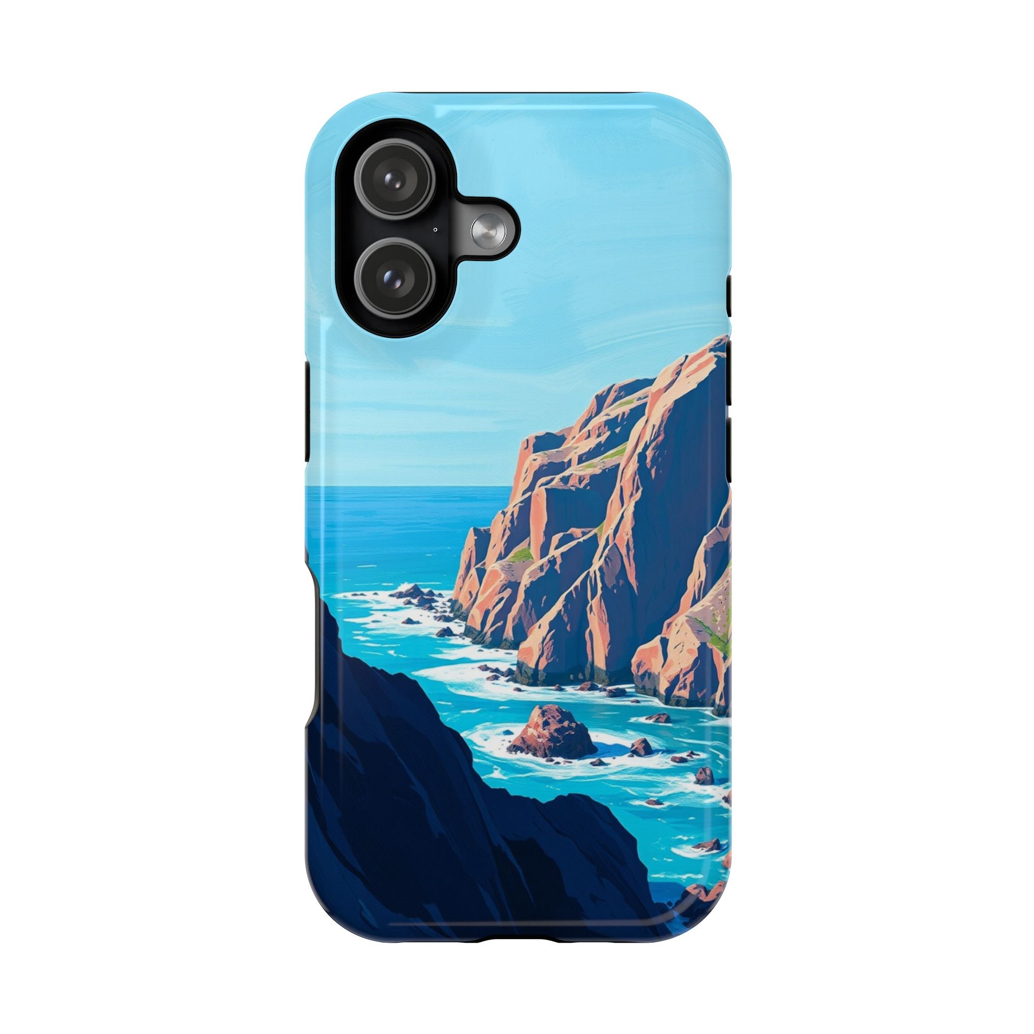 iPhone Rocky Coastline Oil Painting Impressionist iPhone Clean Minimal · iPhone