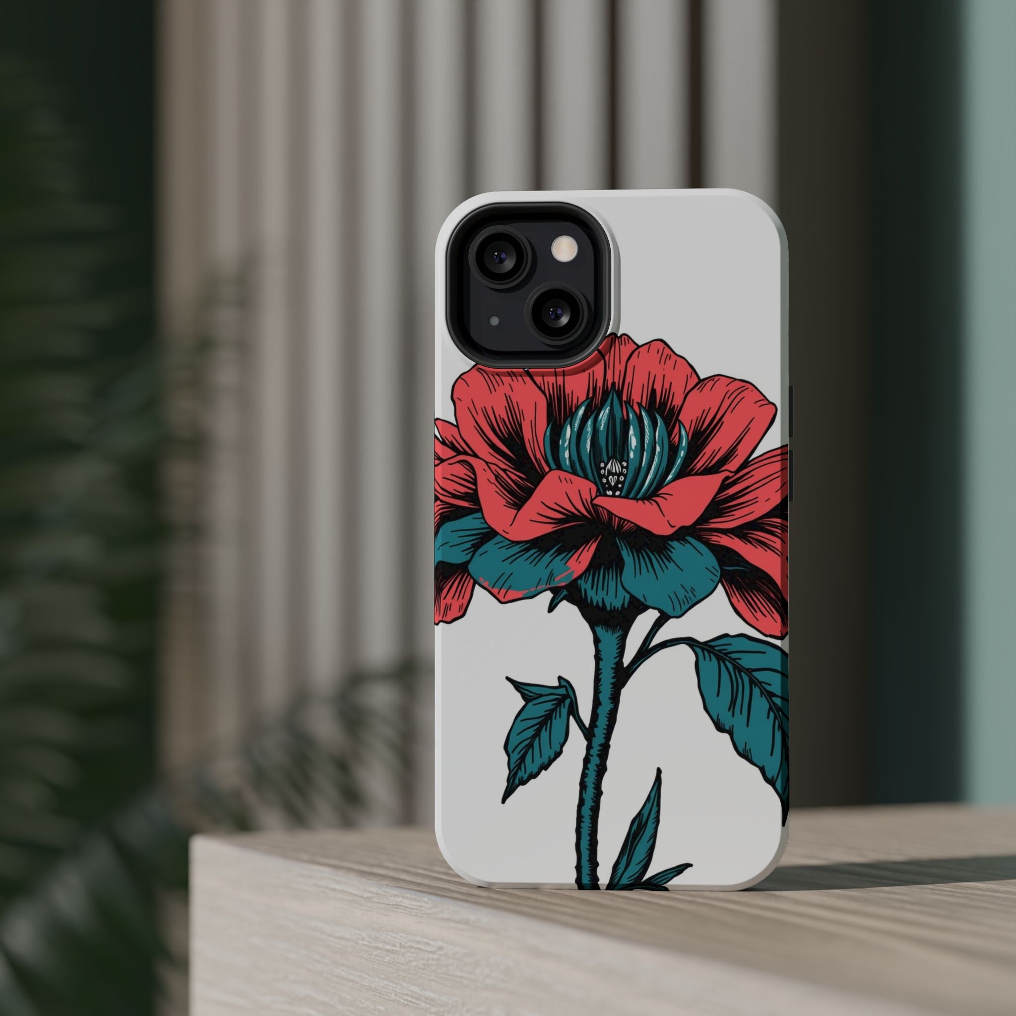 iPhone Garden Party Bloom Dark Gothic Ink Slim Snap Case · iPhone Case