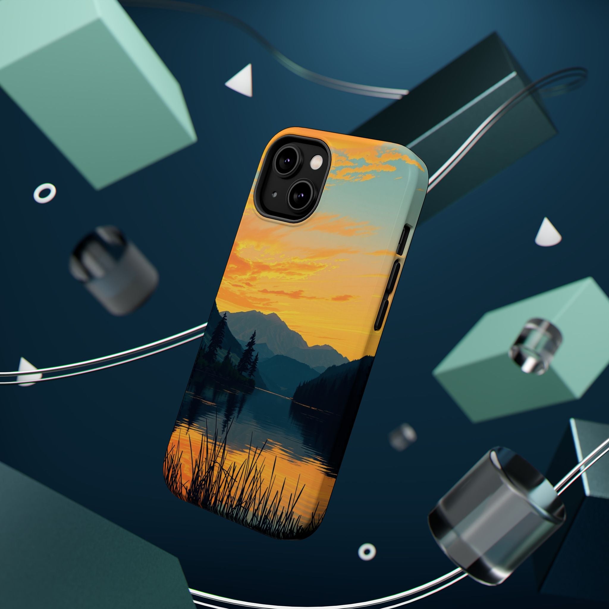 iPhone Lake at Twilight Oil Painting Impressionist iPhone Artistic · iPhone Case