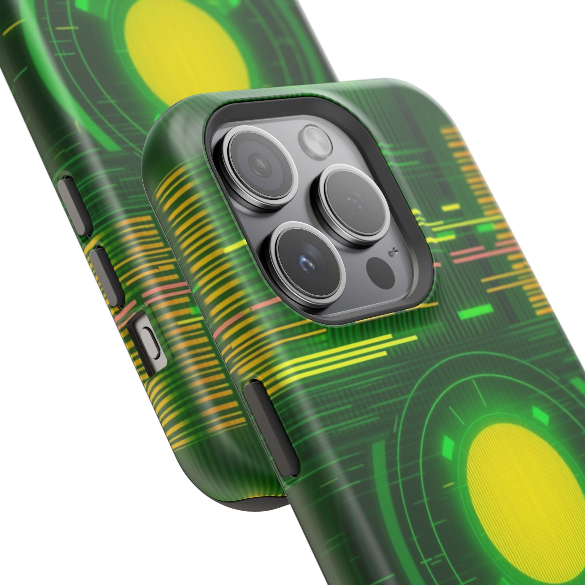 iPhone Emerald Green And Gold VHS Static Slim Everyday Designer Case · iPhone Ca