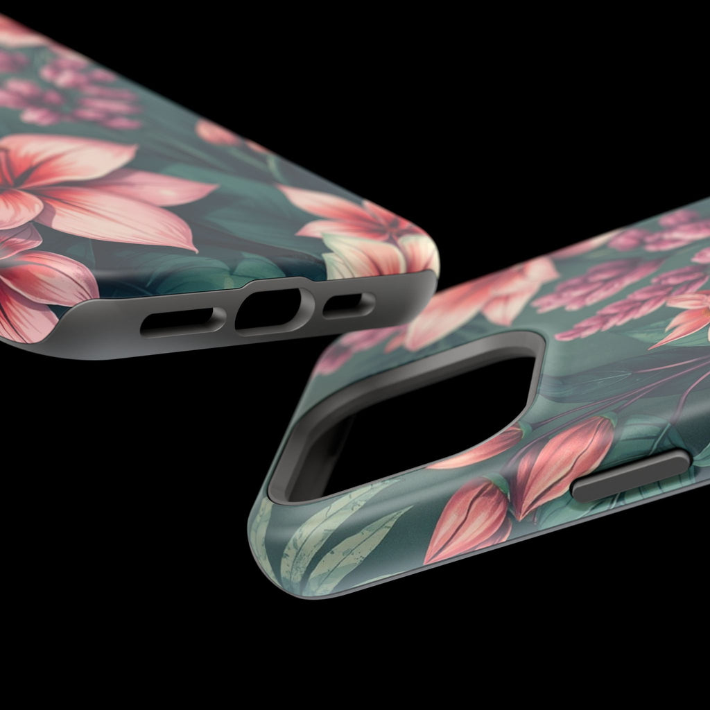 iPhone Mint And Blush Jungle Floral Slim Everyday Designer Case · iPhone Case