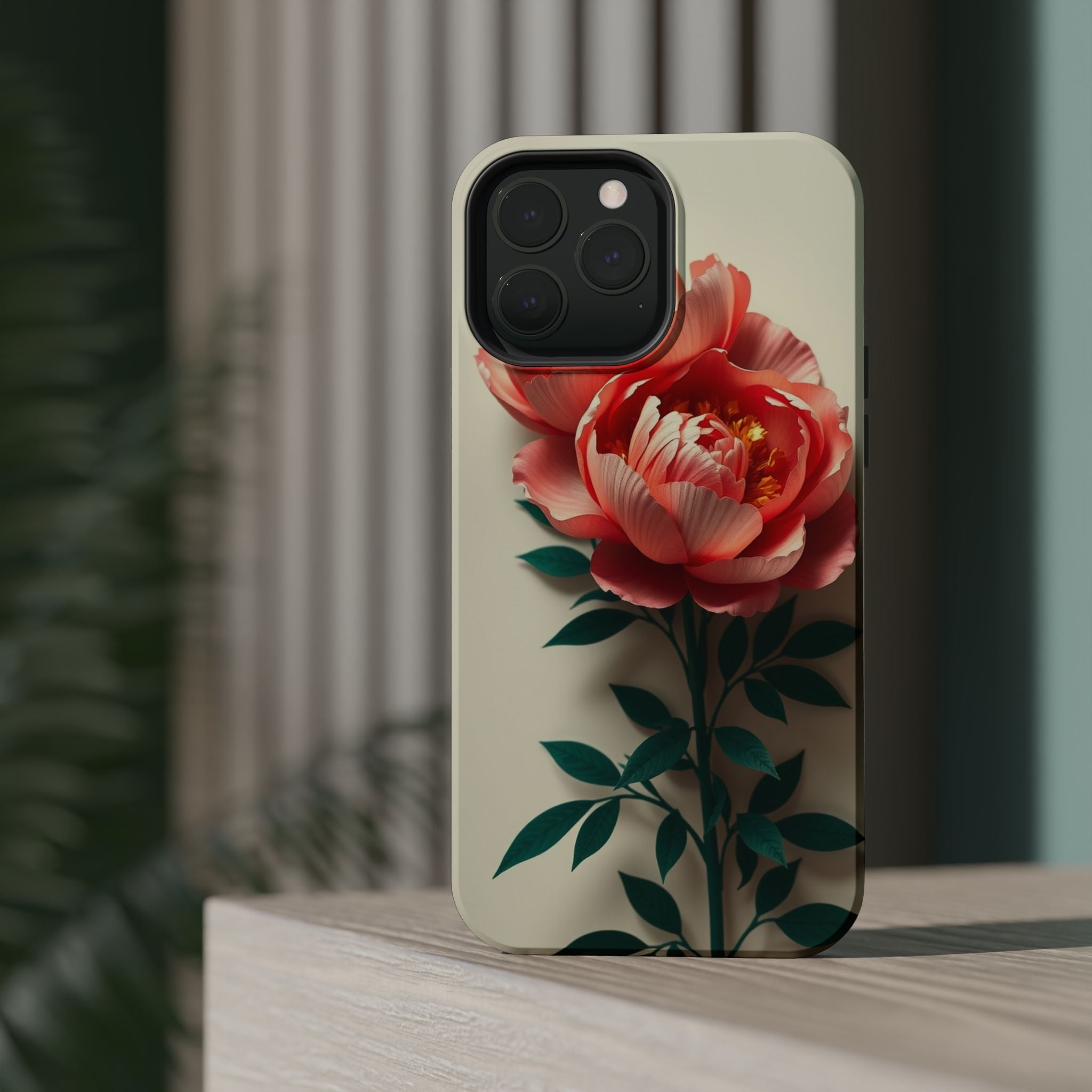 iPhone Emerald Green And Gold Peony Bouquet Slim iPhone Everyday · iPhone Case