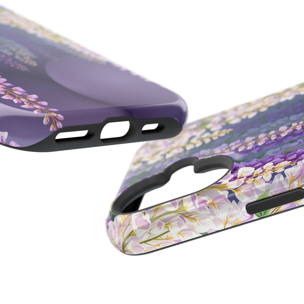 iPhone Mint And Blush Wisteria Cascade Slim Everyday Designer Case · iPhone Case