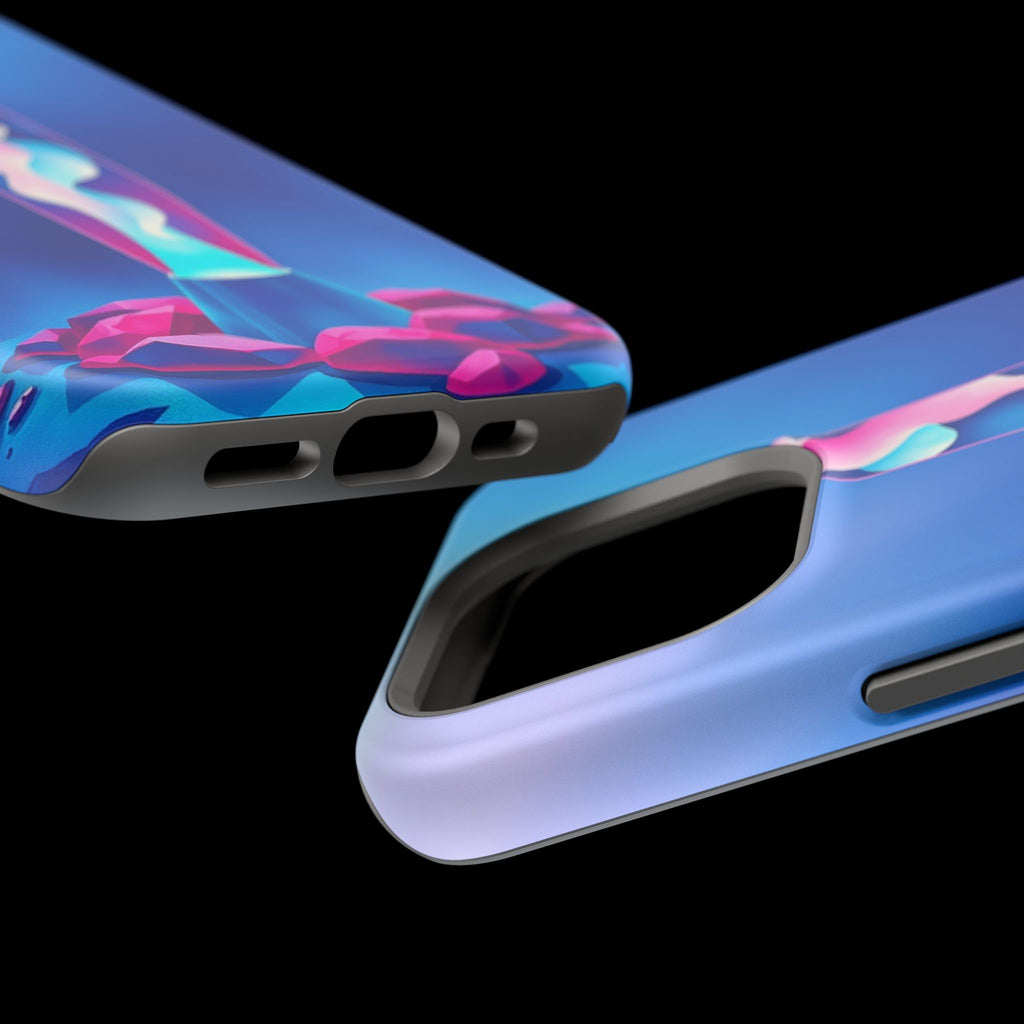 iPhone Cyan And Magenta Lava Lamp Flow Slim Everyday Designer Case · iPhone Case