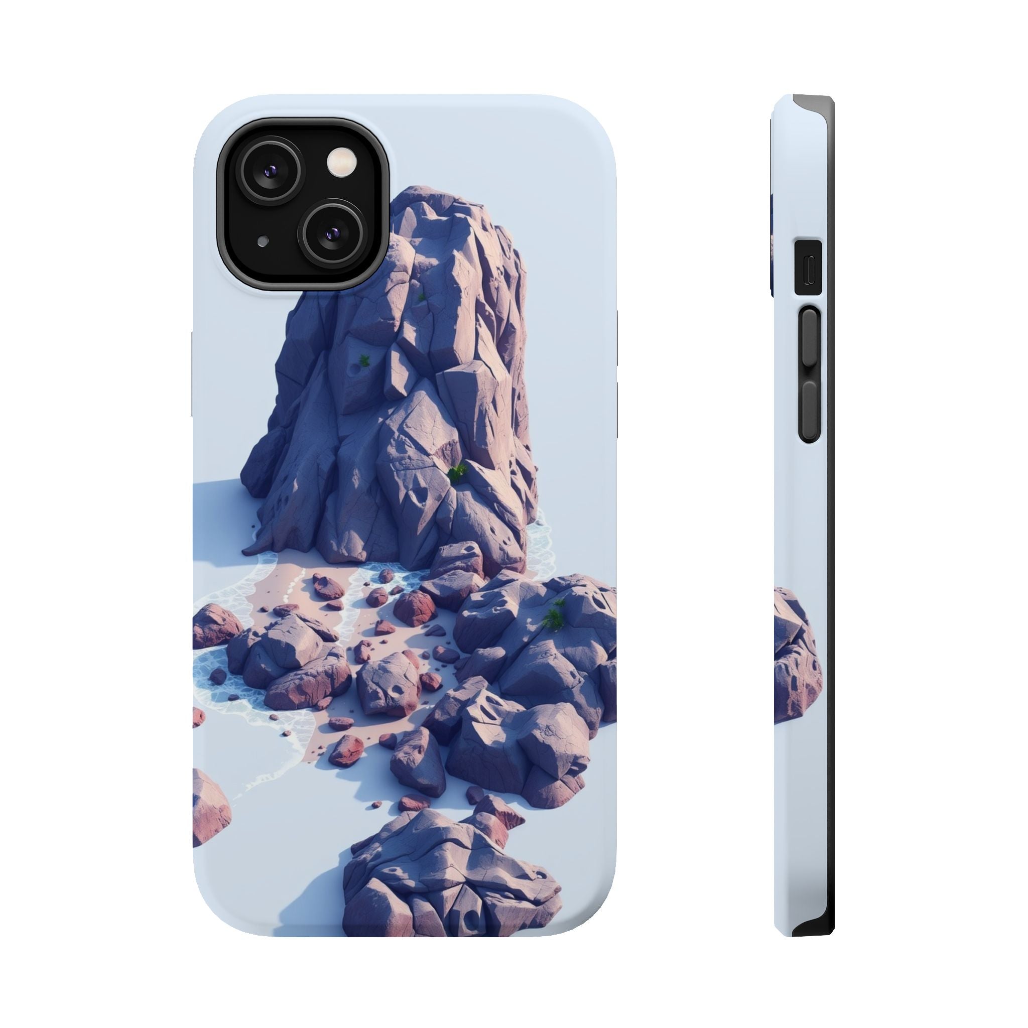 iPhone Indigo And Violet Pebble Beach Slim Everyday Designer Case · iPhone Case