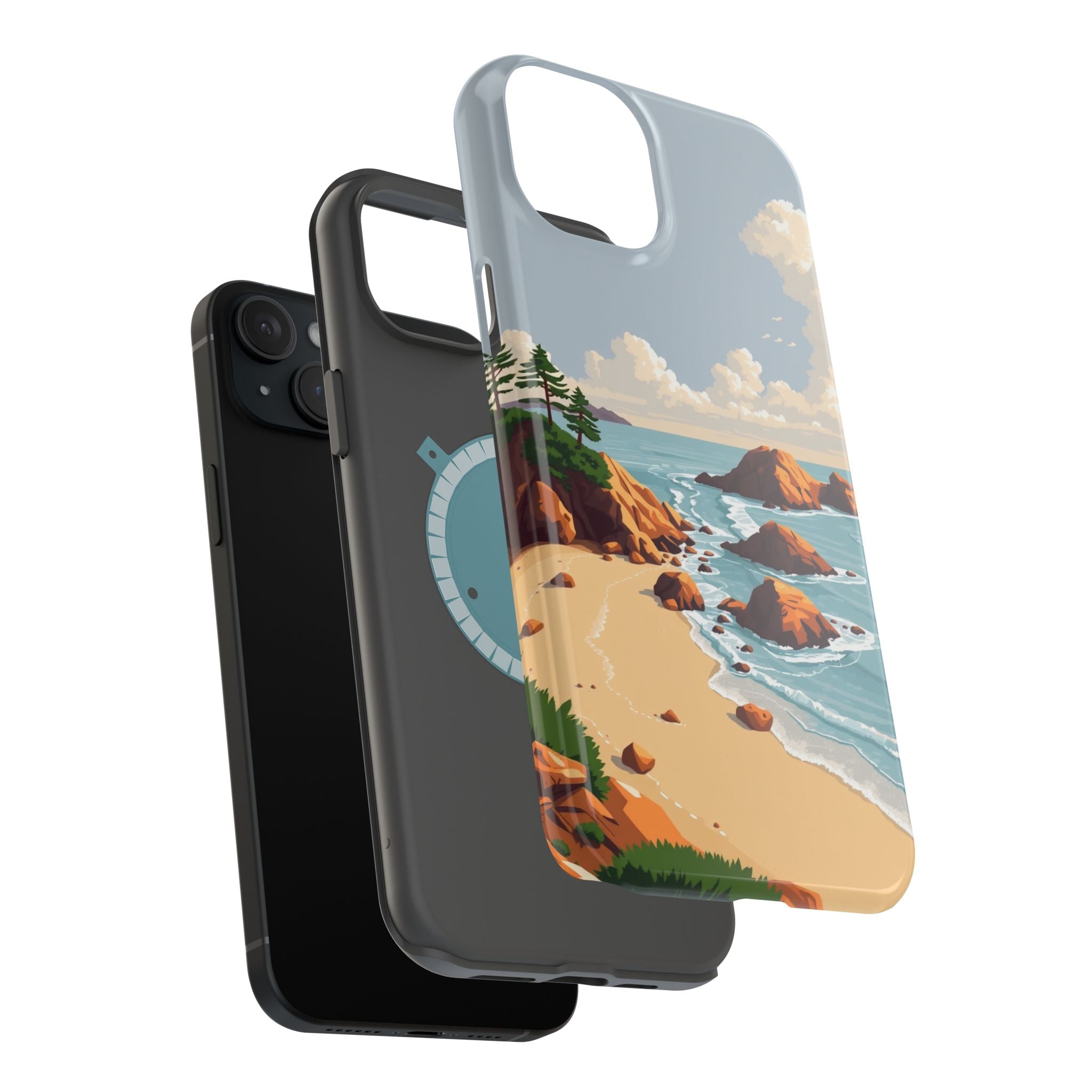 iPhone Mustard And Rust Pebble Beach Slim Everyday Designer Case · iPhone Case
