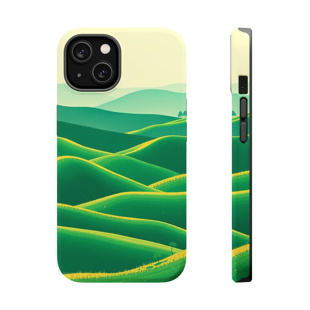 iPhone Rolling Hills Risograph Print Slim Everyday Designer Case · iPhone Case