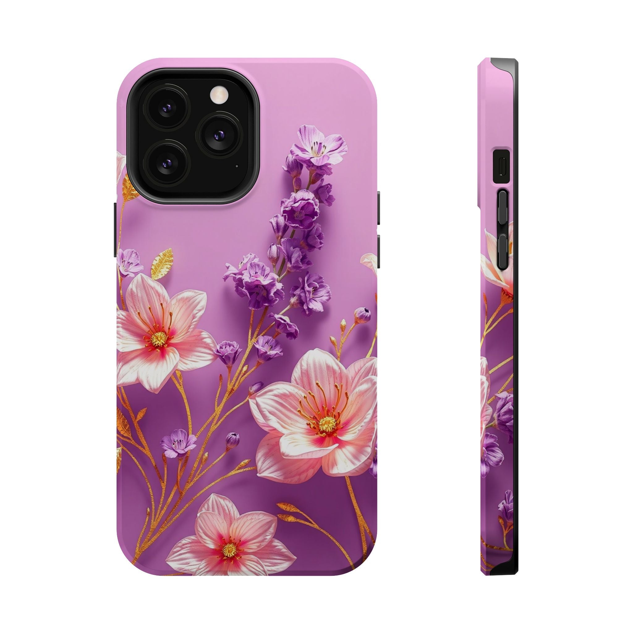 iPhone Radiant Floral Gold Foil Design Slim Everyday Designer Case · iPhone Case