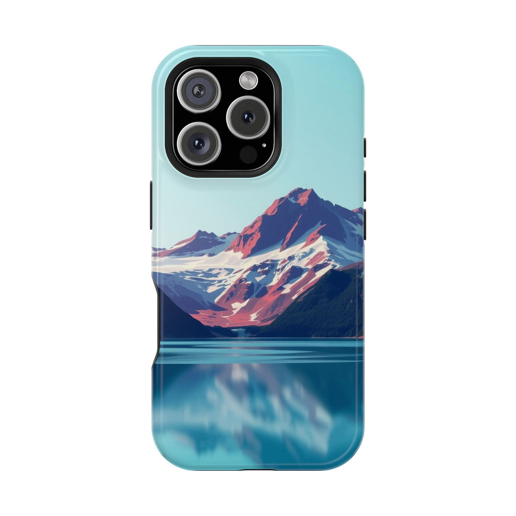 iPhone Cyan And Magenta Glacier Lake Slim Everyday Designer Case · iPhone Case
