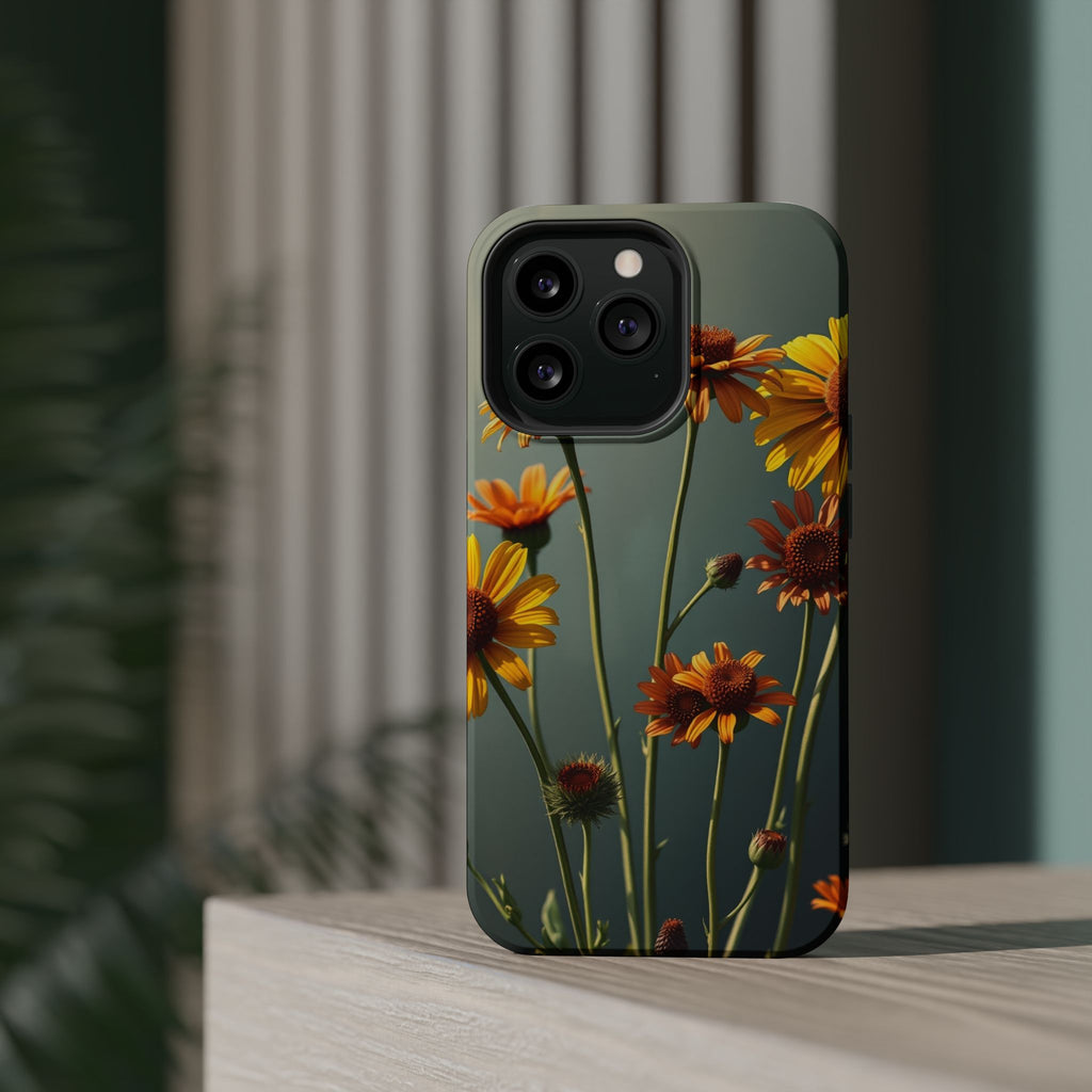 iPhone Mustard And Rust Wildflower Bunch Slim Everyday iPhone Designer · iPhone