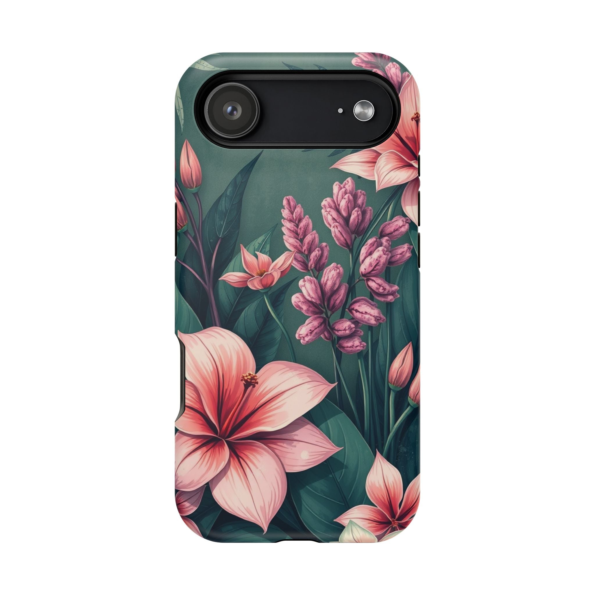 iPhone Mint And Blush Jungle Floral Slim Everyday Designer Case · iPhone Case