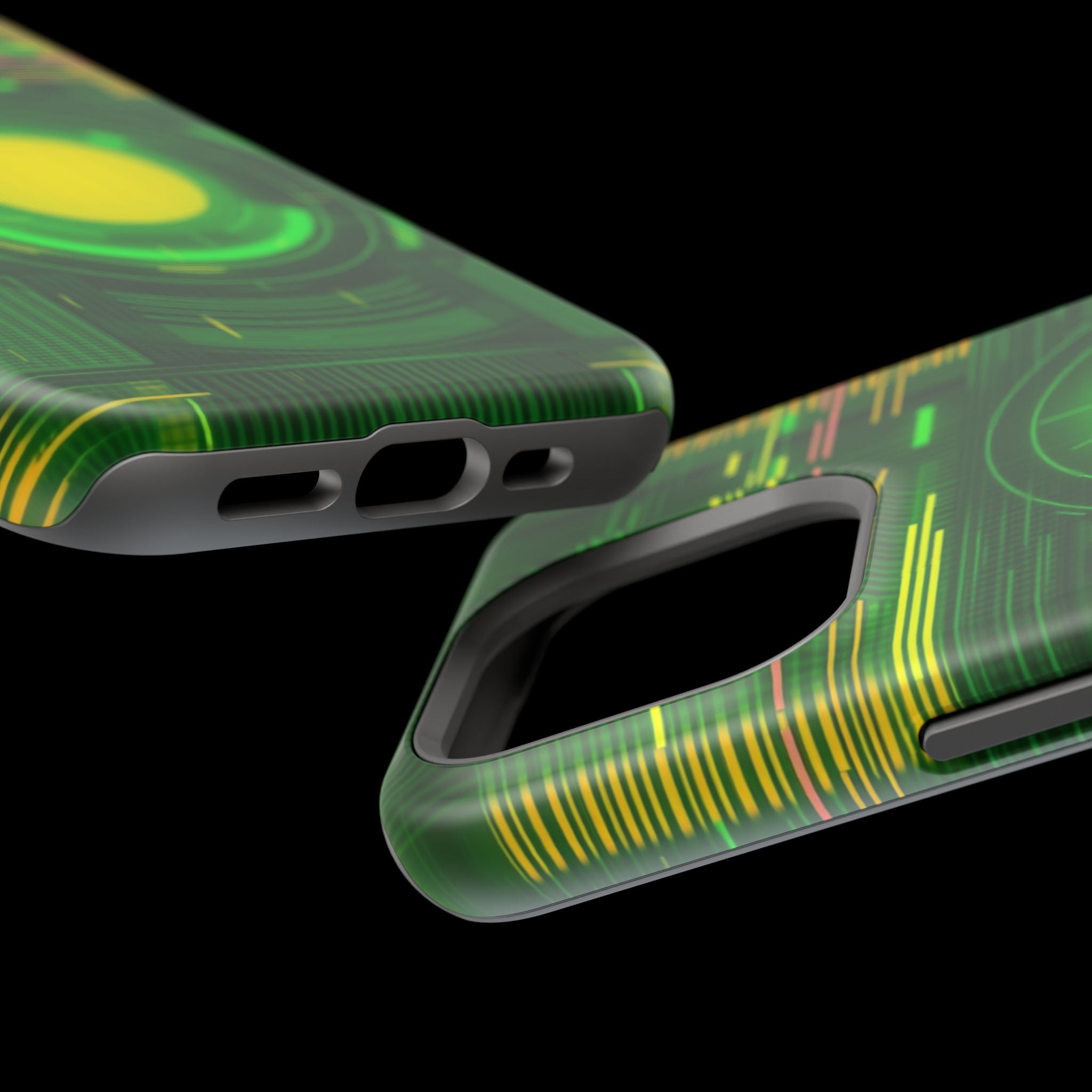 iPhone Emerald Green And Gold VHS Static Slim Everyday Designer Case · iPhone Ca