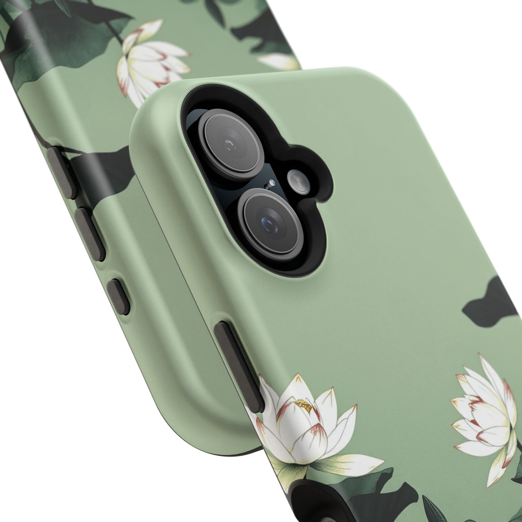 iPhone Sage And Ivory Lotus Pond Bold Modern Everyday Snap Case · iPhone Case