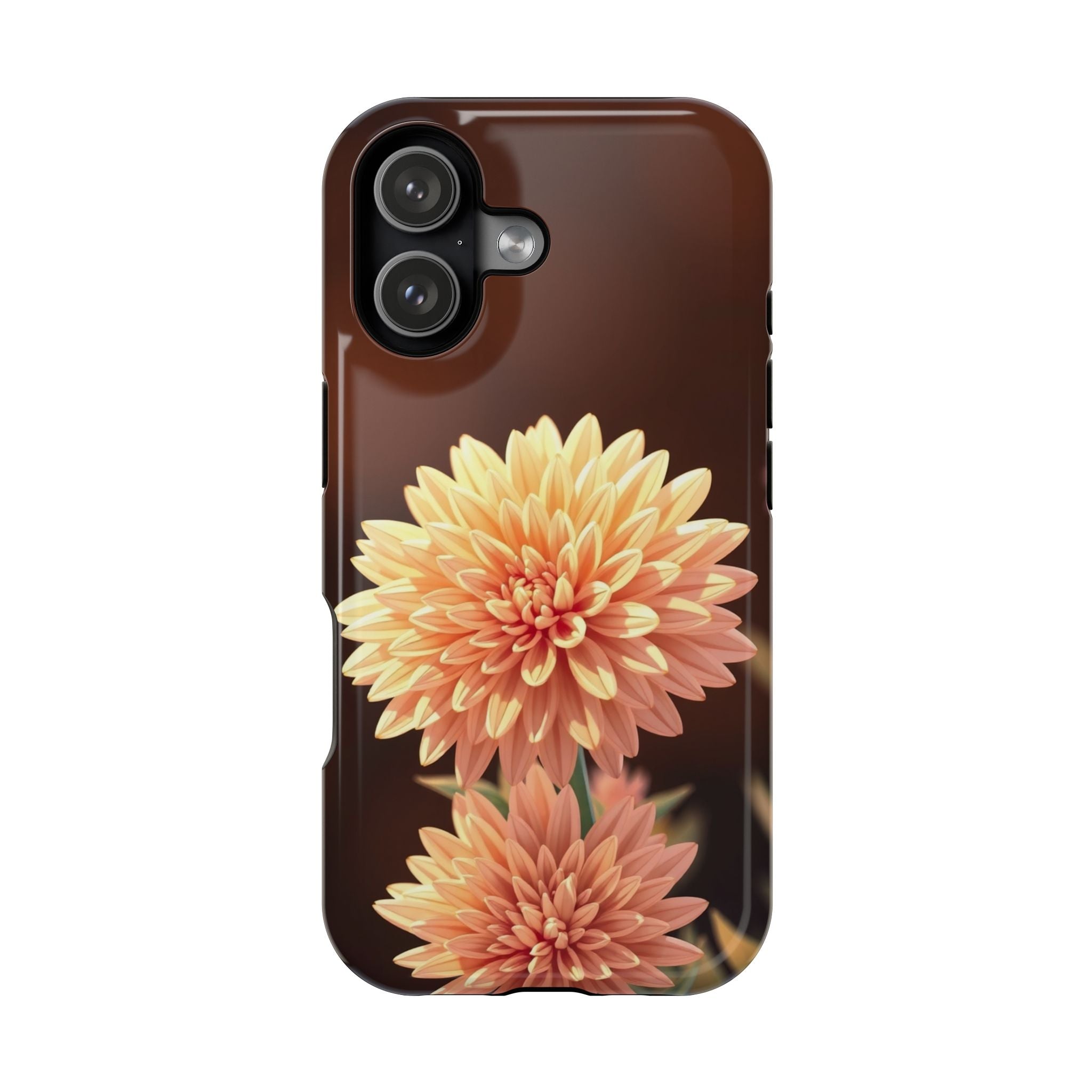 iPhone Sunset Amber And Peach Chrysanthemum Classic Slim Snap Case · iPhone Case