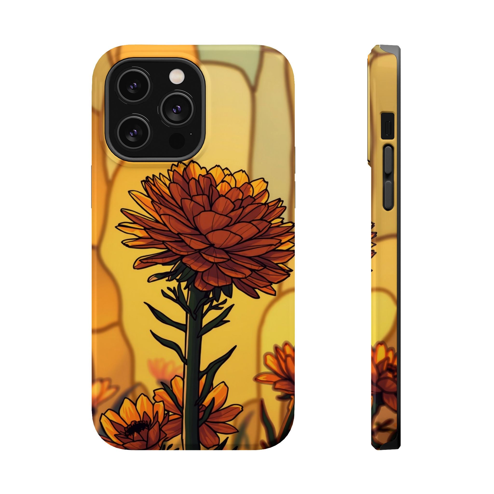 iPhone Sunset Amber And Peach Ranunculus Stack Soft iPhone Finish · iPhone Case