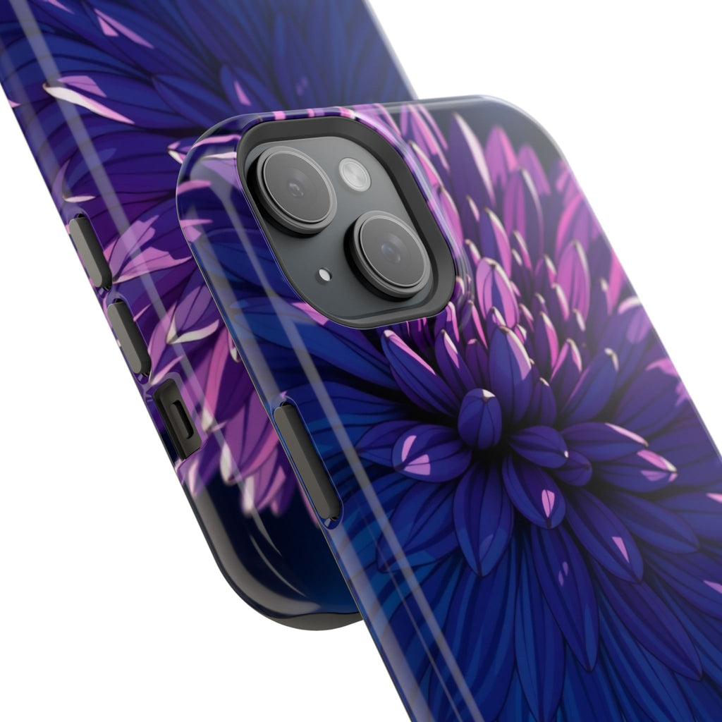 iPhone Indigo And Violet Chrysanthemum Classic Soft iPhone Finish · iPhone Case