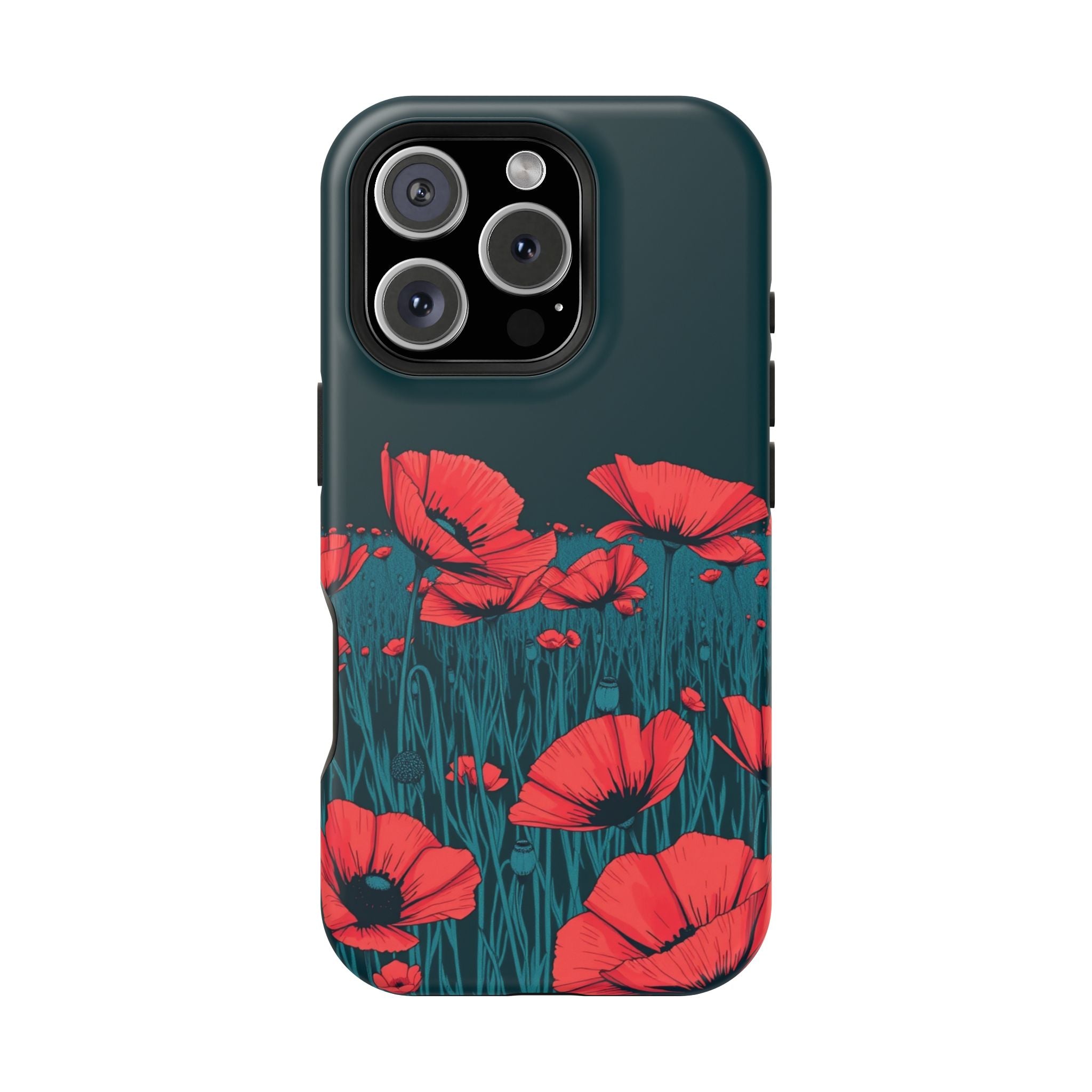 iPhone Poppy Field Dark Gothic Ink Clean Minimal Snap Cas Slim Snap Case · iPhon