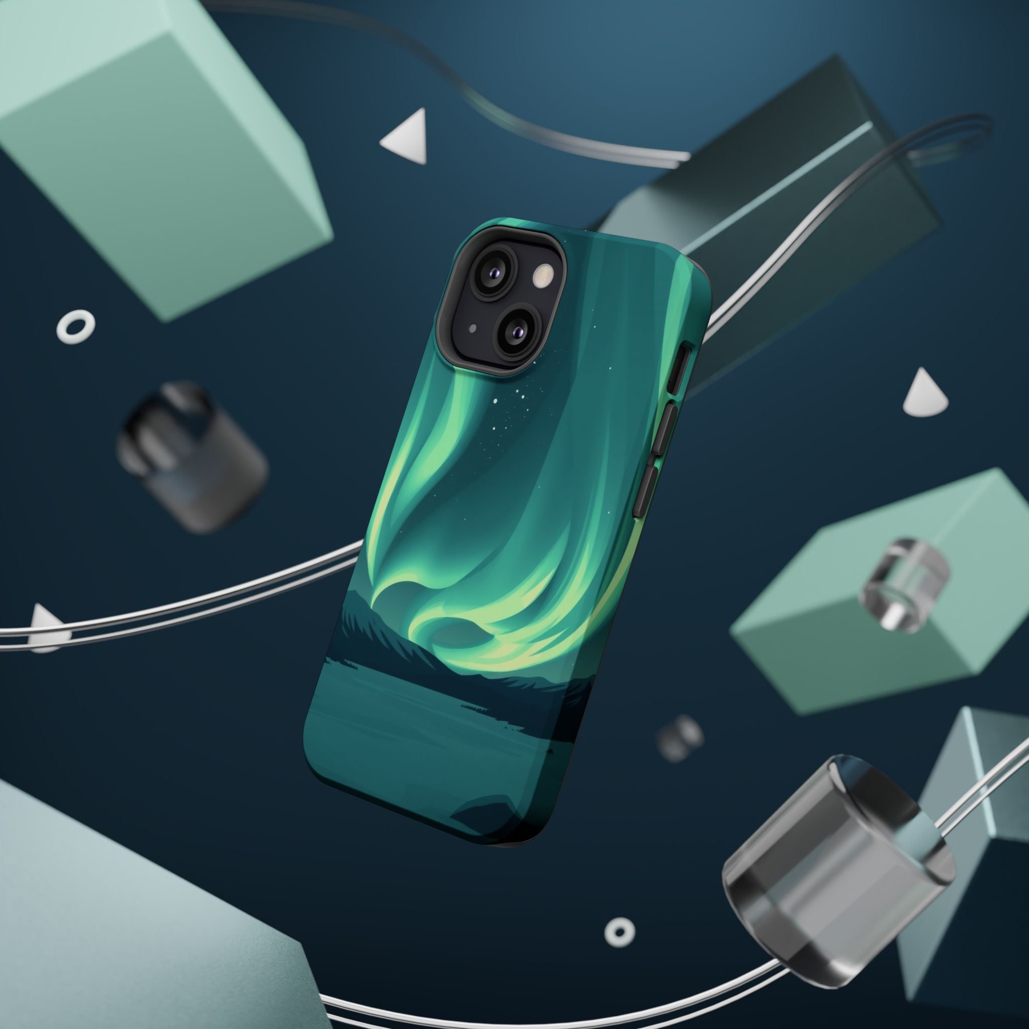 iPhone Northern Lights Abstract Geometric Slim iPhone Everyday Designer · iPhone