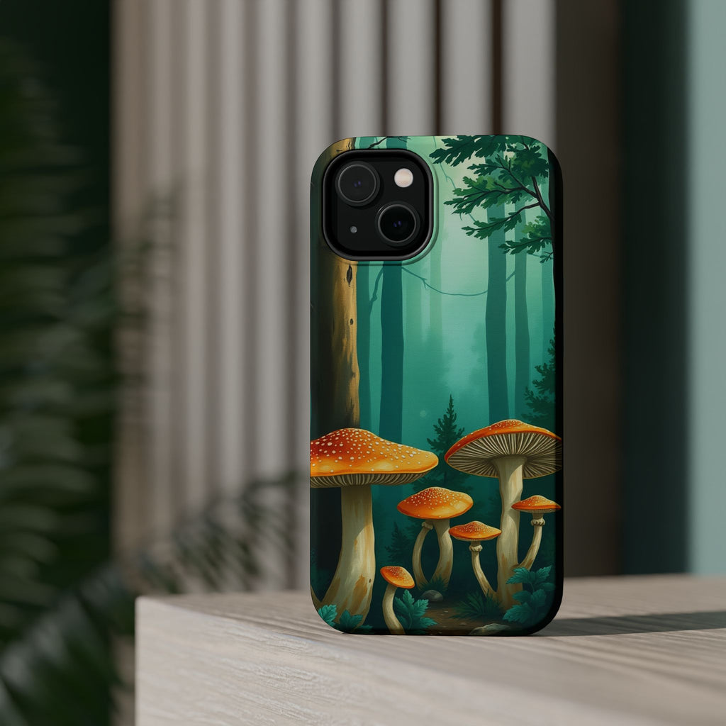 iPhone Mushroom Forest Oil Painting Impressionist iPhone Clean Minimal · iPhone