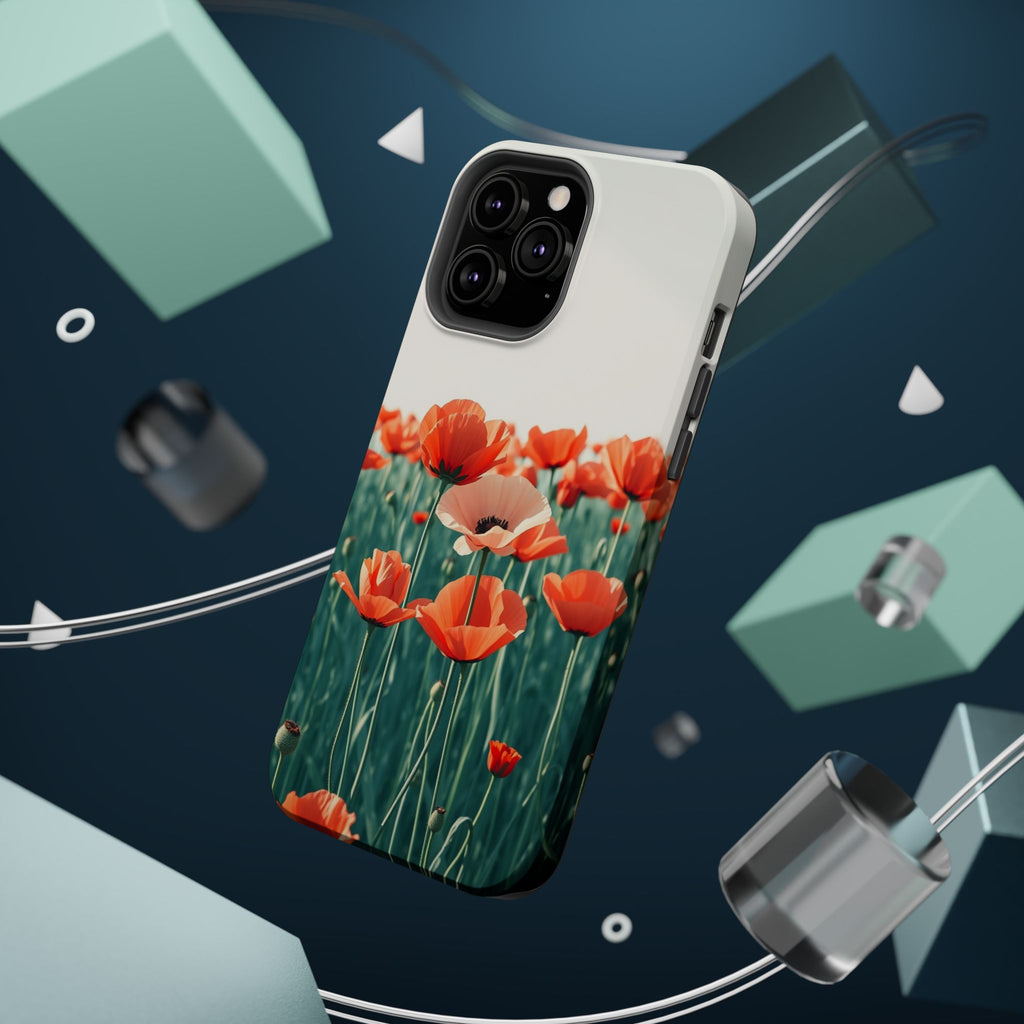 iPhone Mint And Blush Poppy Field 10 Slim Everyday Designer Case · iPhone Case