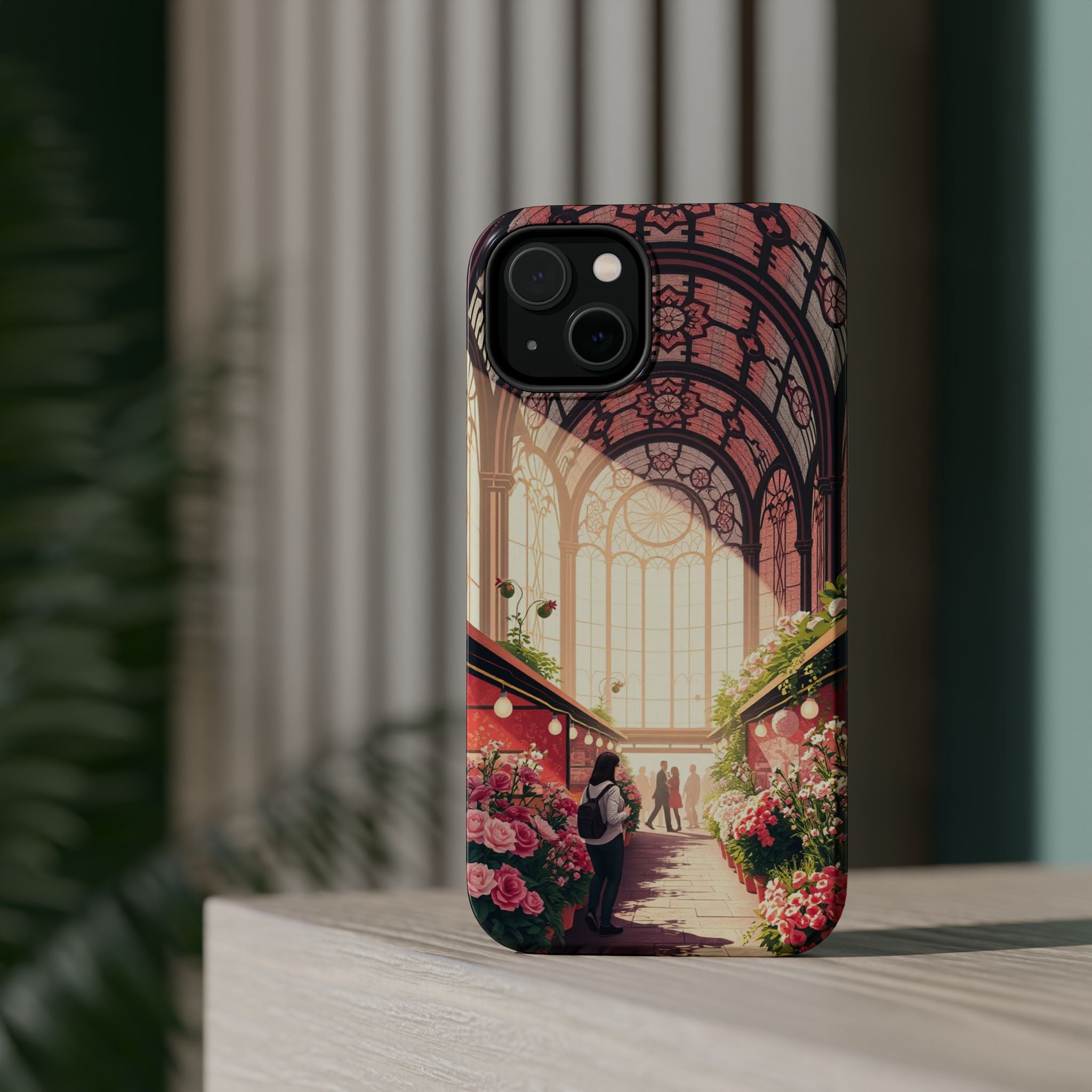 iPhone Flower Market Stained Glass Bold Modern Everyday Snap Case · iPhone Case