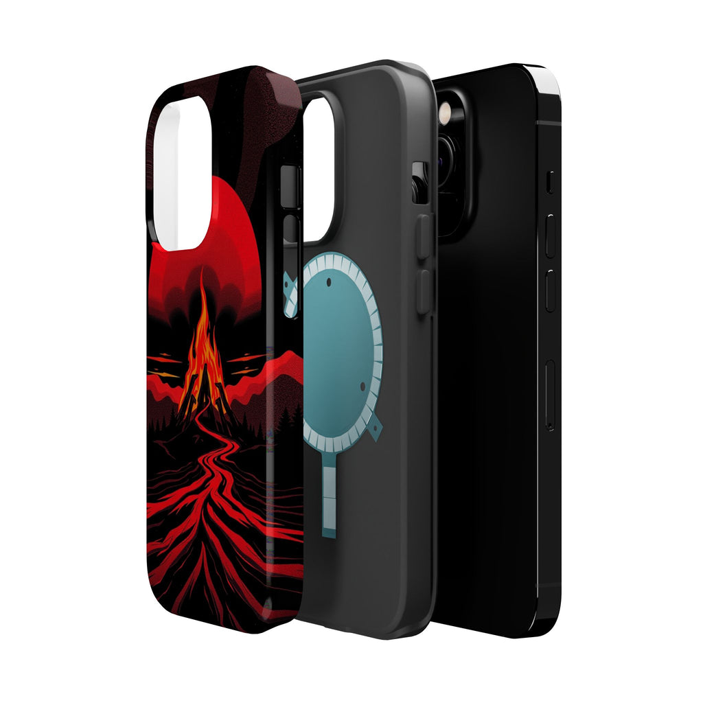 iPhone Black And Crimson Wildfire Glow Slim Everyday Designer Case · iPhone Case