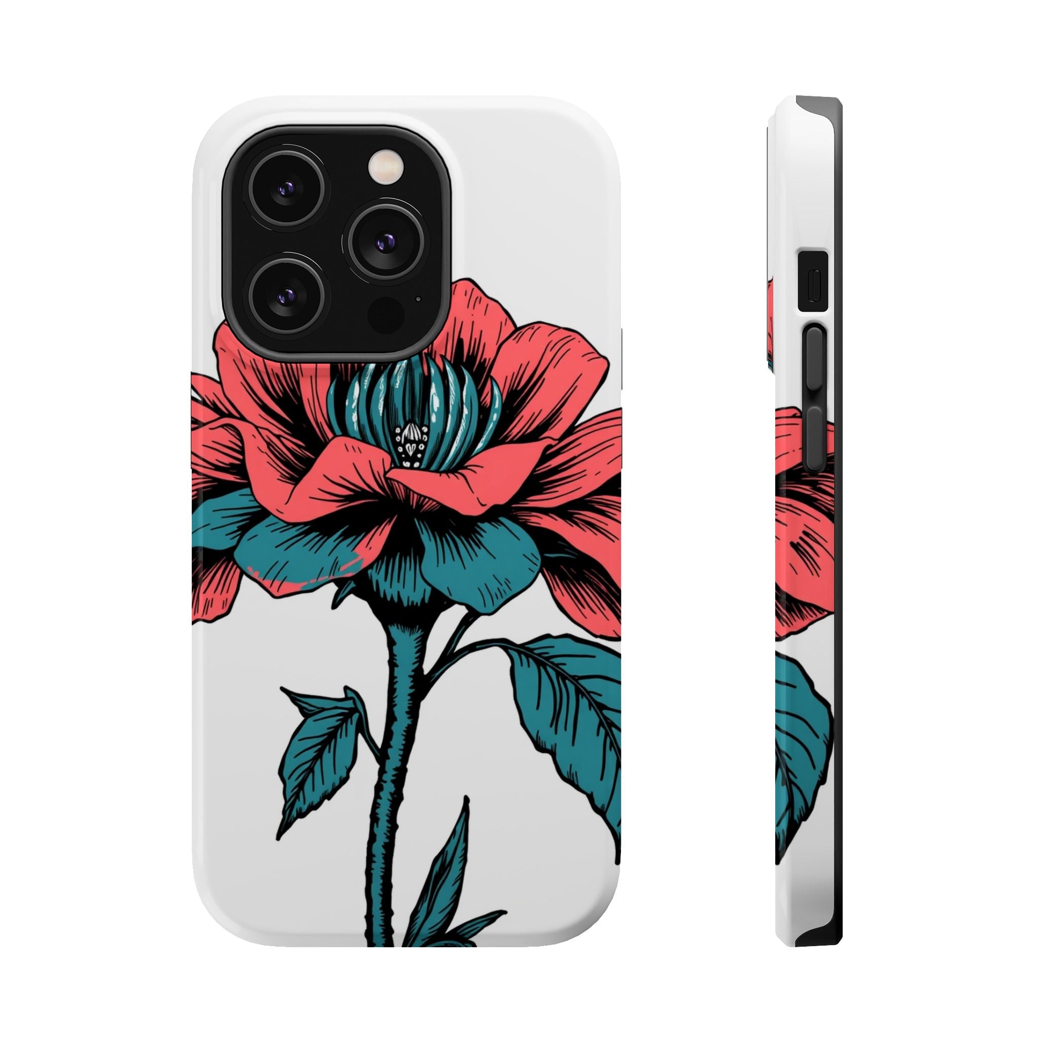 iPhone Garden Party Bloom Dark Gothic Ink Slim Snap Case · iPhone Case