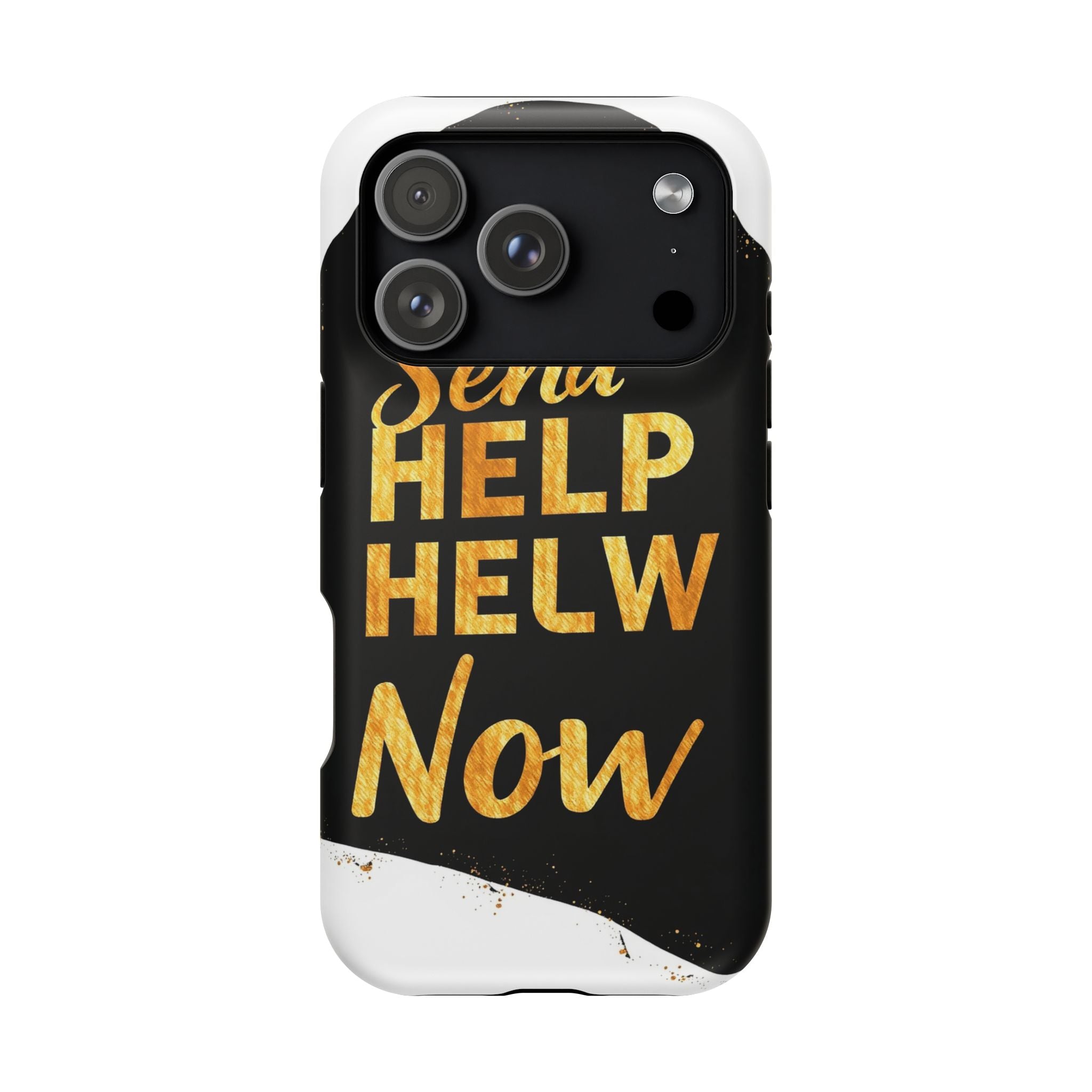 iPhone Send Help Now Enchanted Art Bold Modern Everyday Snap Case · iPhone Case