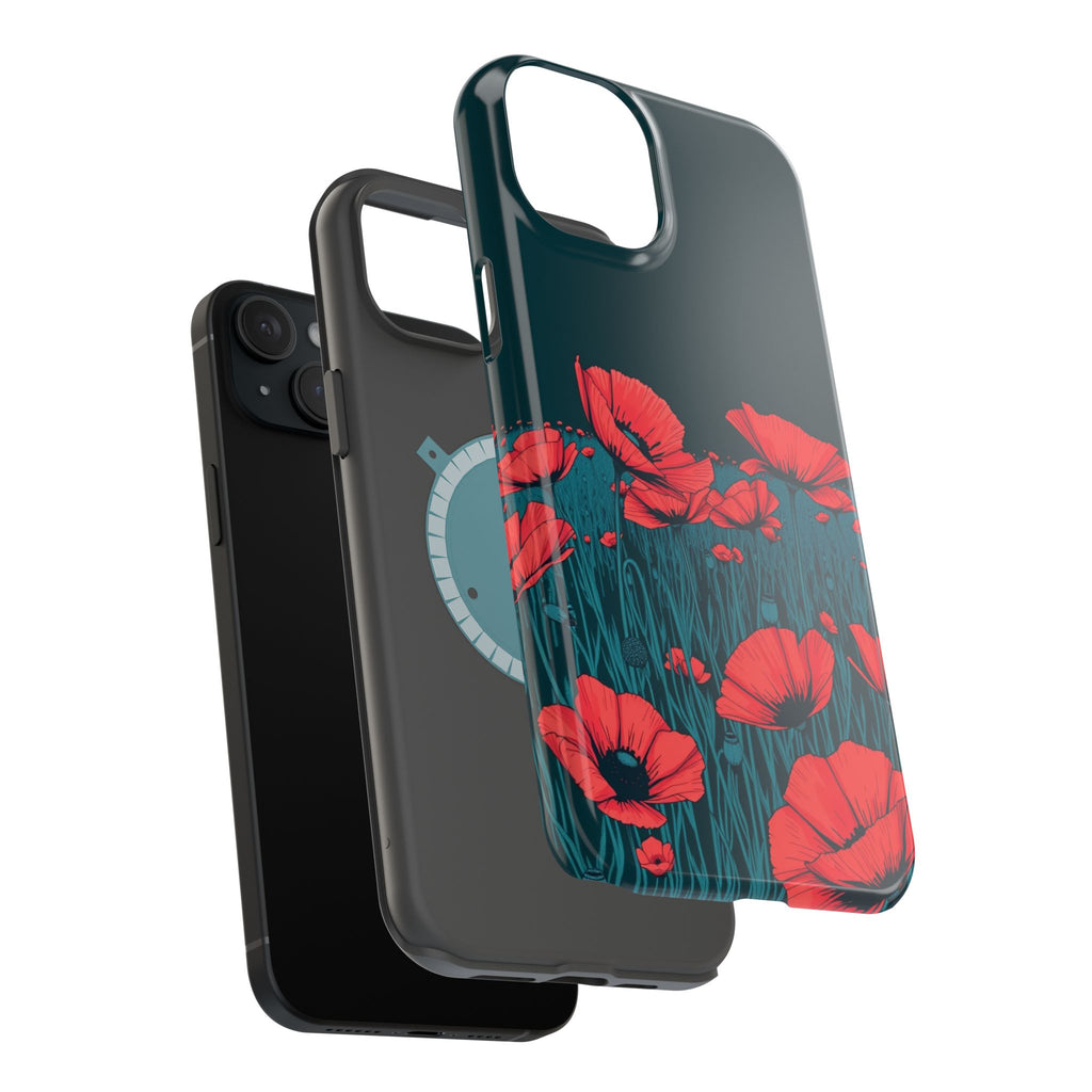 iPhone Poppy Field Dark Gothic Ink Clean Minimal Snap Cas Slim Snap Case · iPhon
