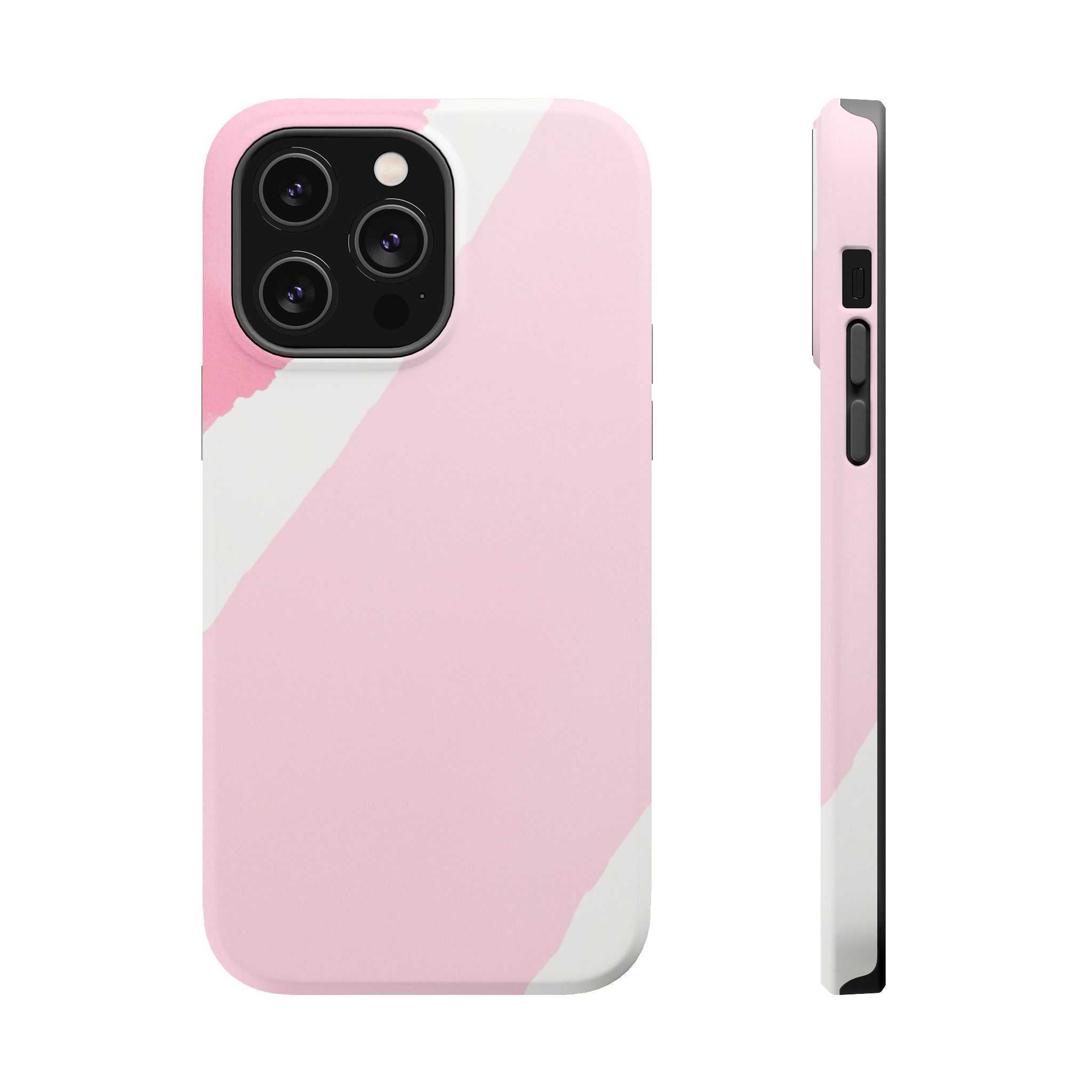 iPhone Rose Pink And Cream Calligraphic Stroke Soft iPhone Finish · iPhone Case