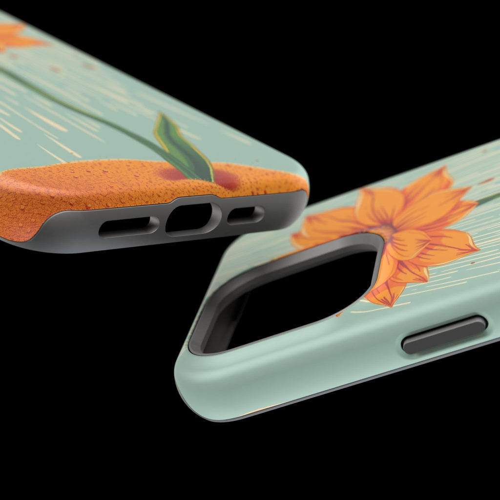 iPhone Spring Shower Bloom Vintage Retro Poster Soft iPhone Finish · iPhone Case