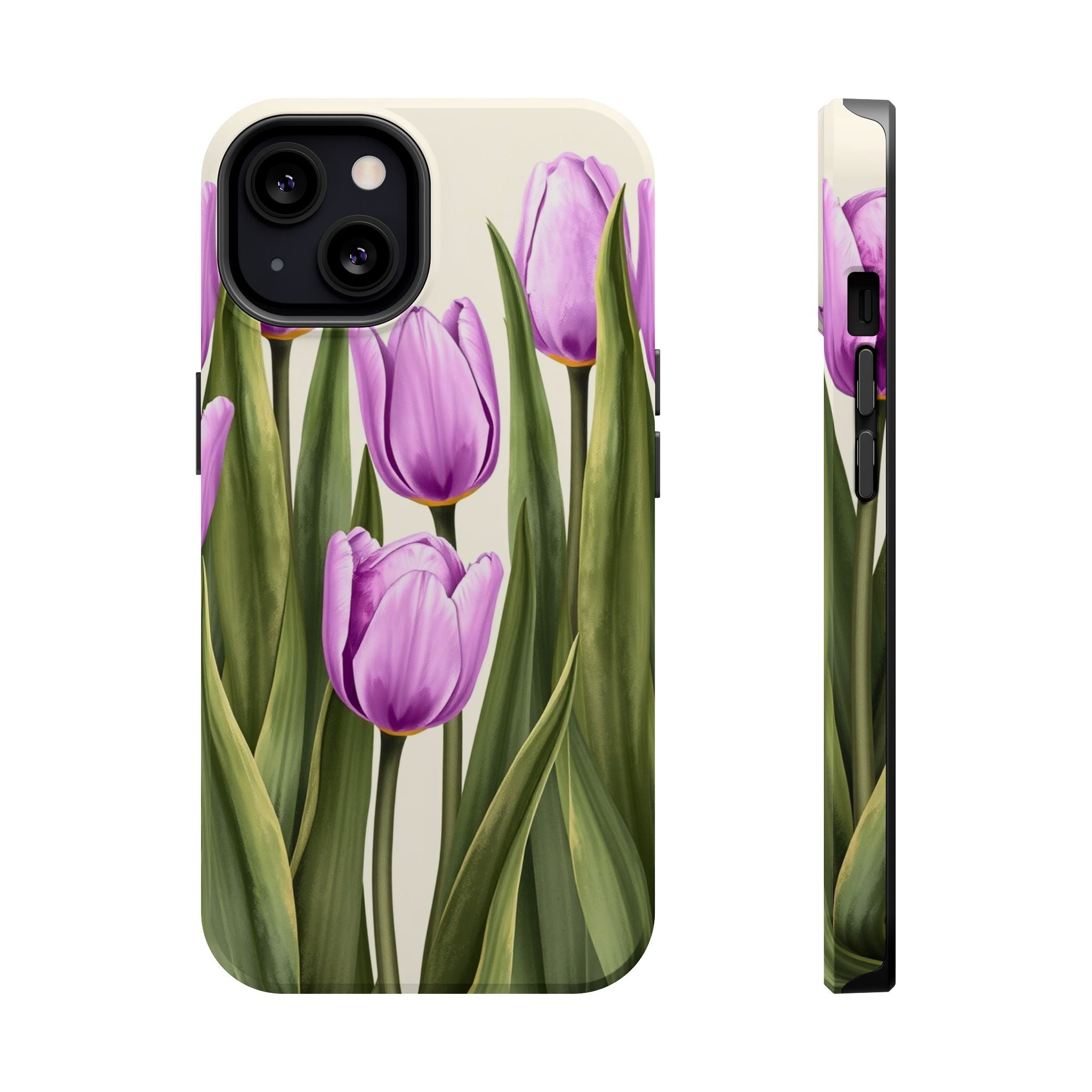 iPhone Tulip Row Electric Art 14 Bold Modern Everyday Snap Case · iPhone Case