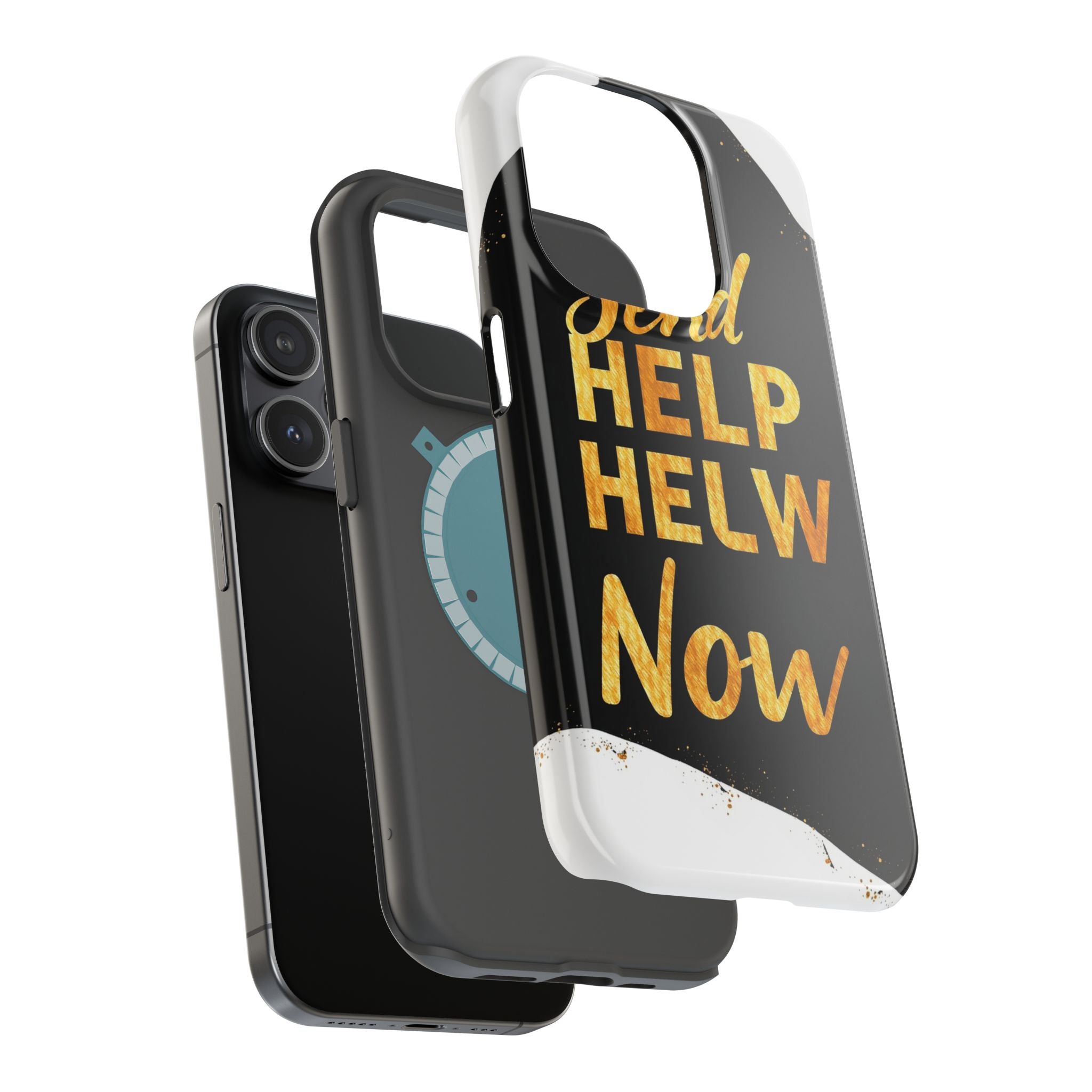 iPhone Send Help Now Enchanted Art Bold Modern Everyday Snap Case · iPhone Case