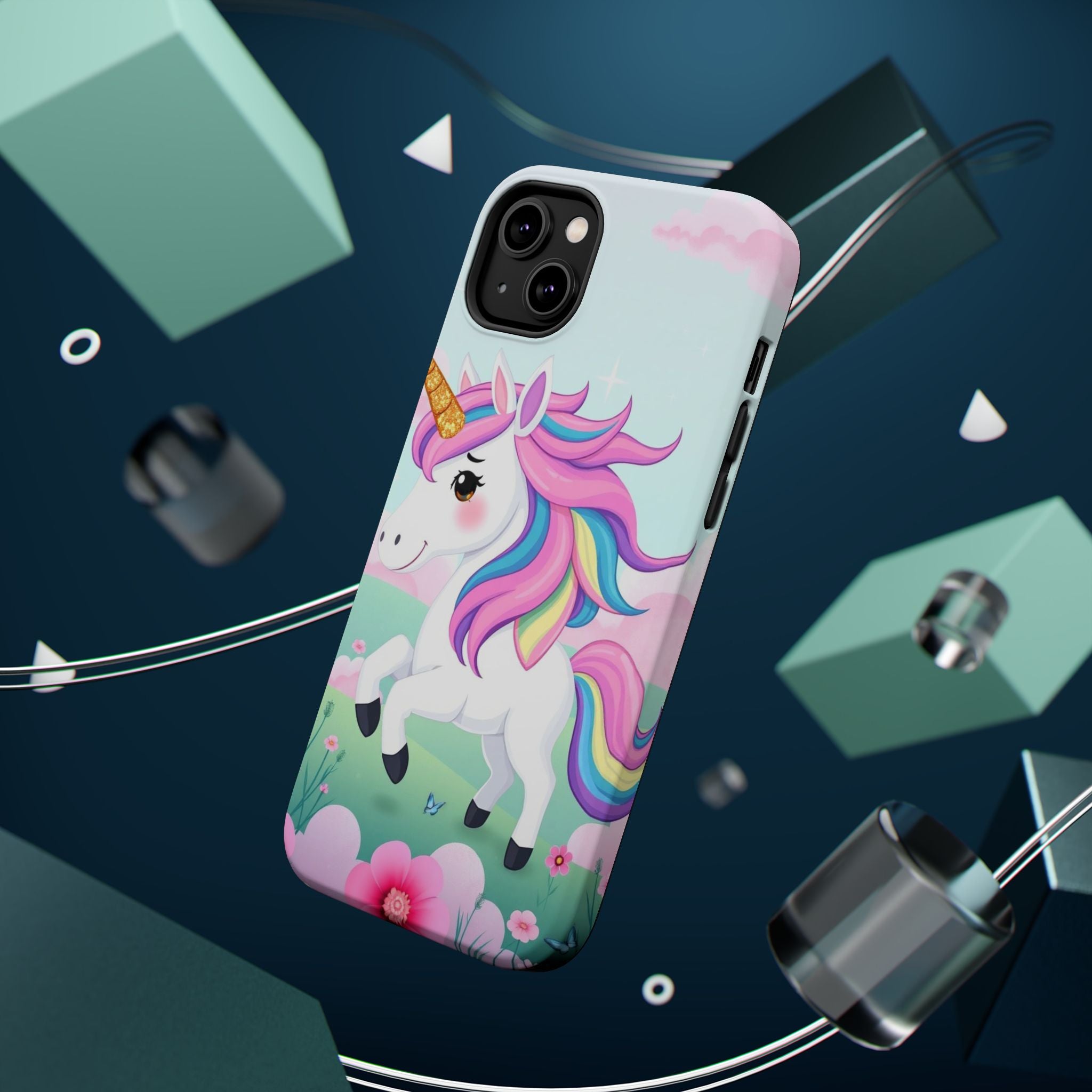 iPhone Rainbow Unicorn Kids Fun Soft iPhone Phone Case Gift Finish · iPhone Case