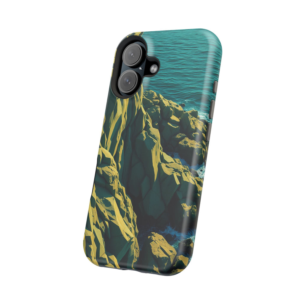 iPhone Emerald Green And Gold Rocky Coastline Slim iPhone Everyday · iPhone Case