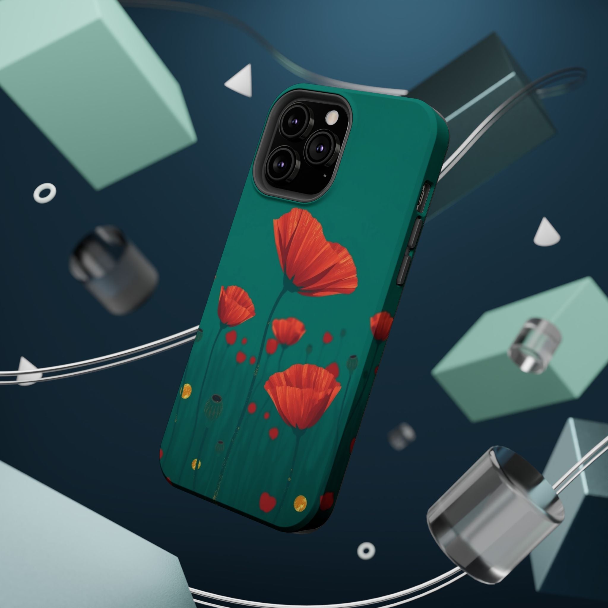 iPhone Earthy Poppy Field Design Bold Modern Everyday Snap Case · iPhone Case