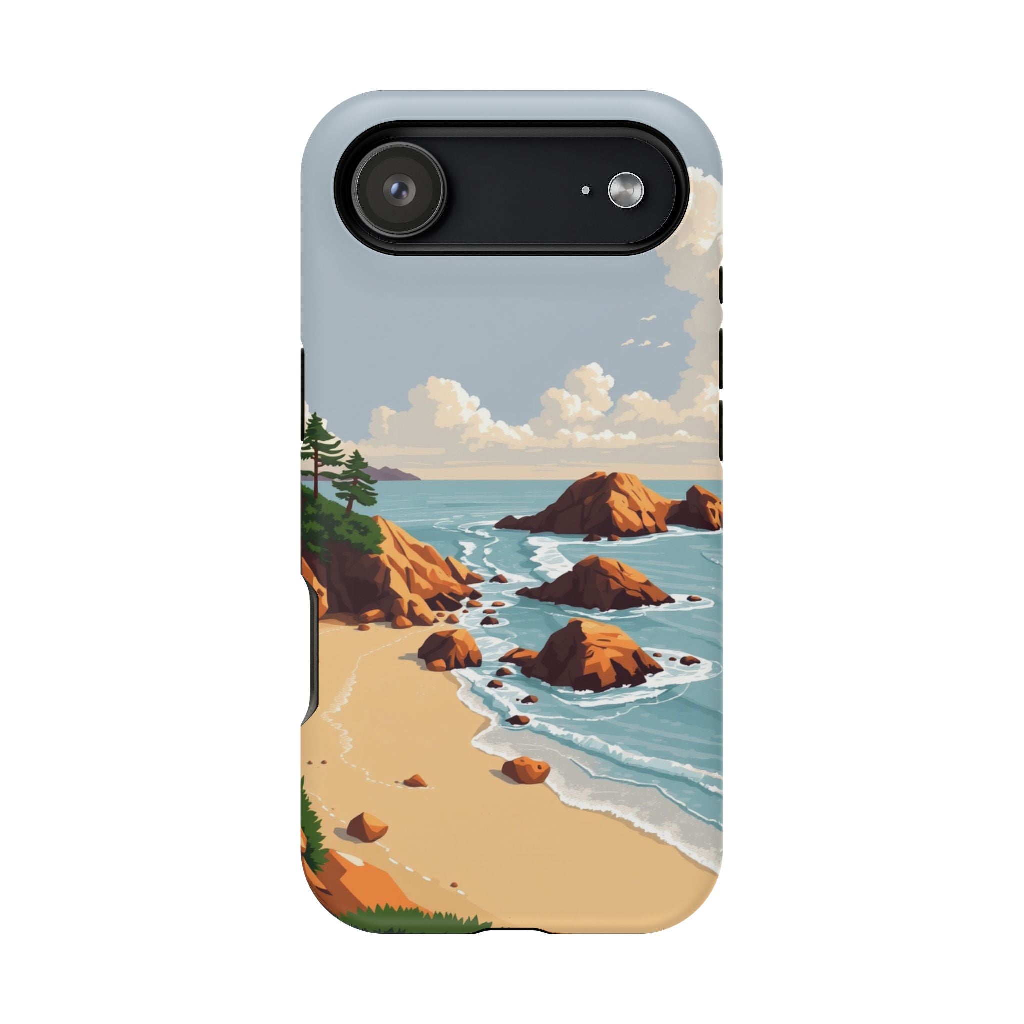 iPhone Mustard And Rust Pebble Beach Slim Everyday Designer Case · iPhone Case