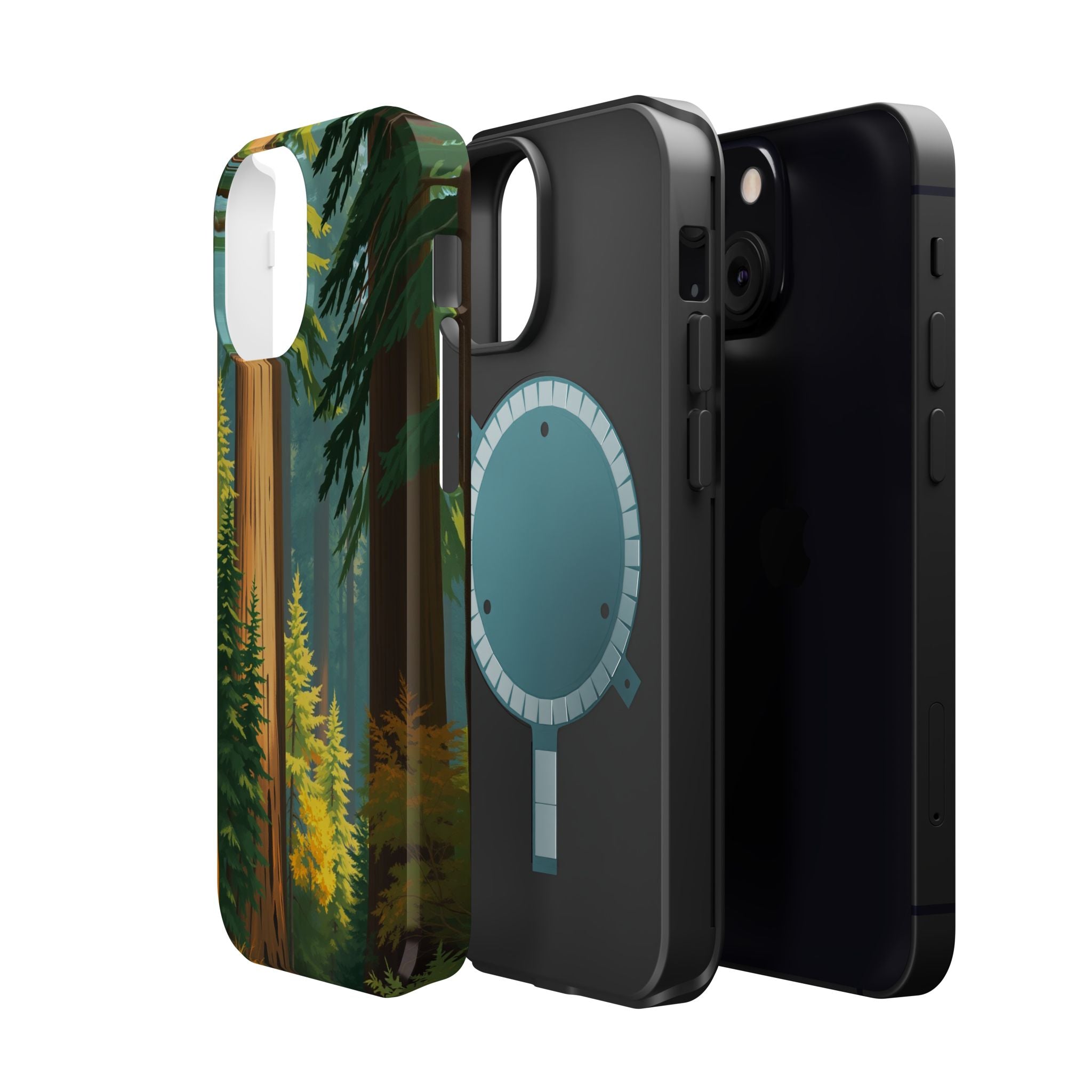 iPhone Redwood Forest Oil Painting Impressionist Clean iPhone Minimal · iPhone C