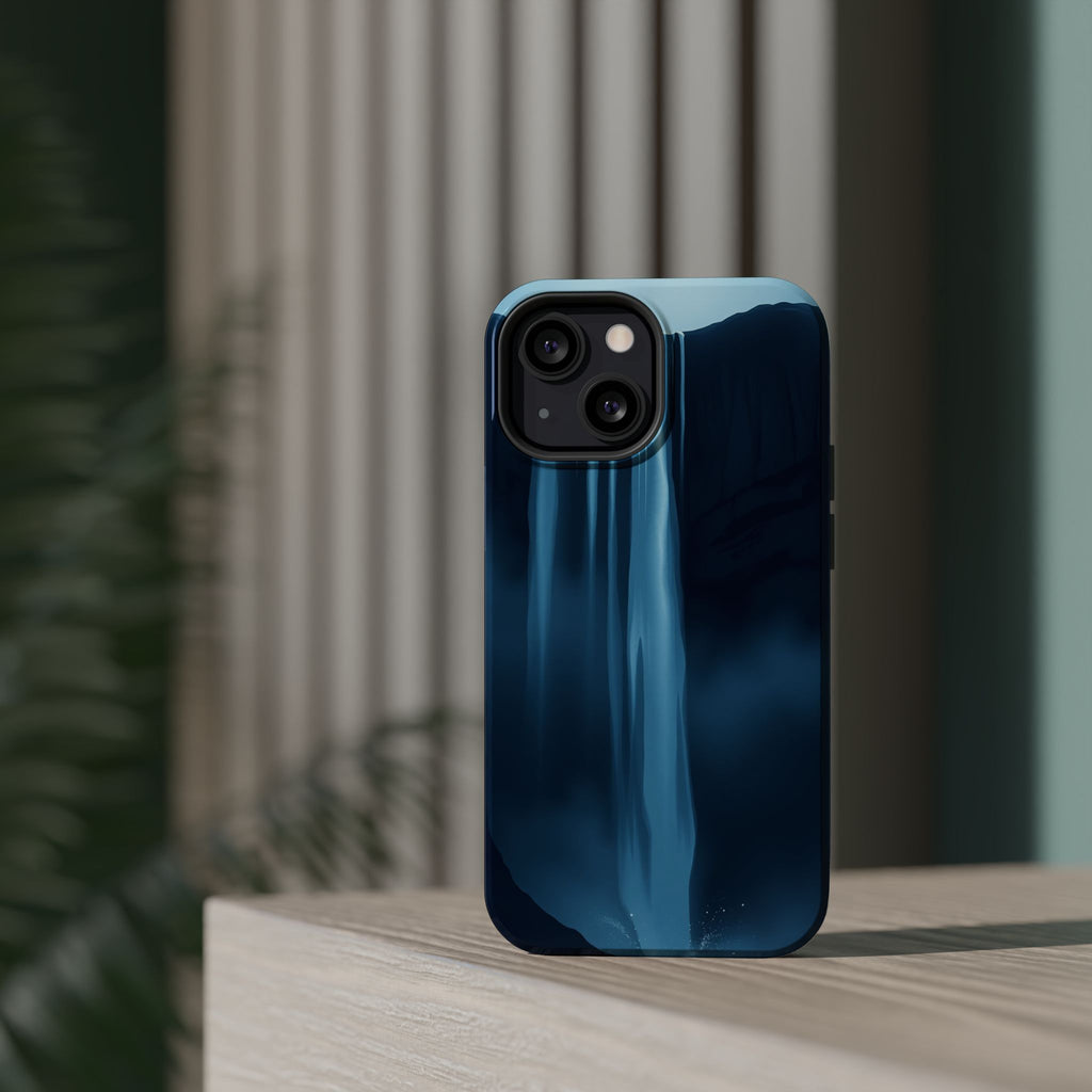 iPhone Midnight Blue And Silver Waterfall Mist Soft iPhone Finish · iPhone Case