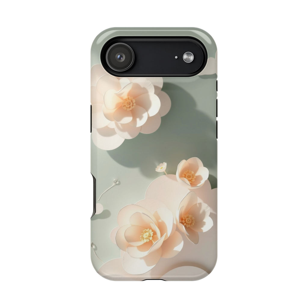 iPhone Sage And Ivory Pastel Floral Cloud Slim iPhone Everyday Designer · iPhone