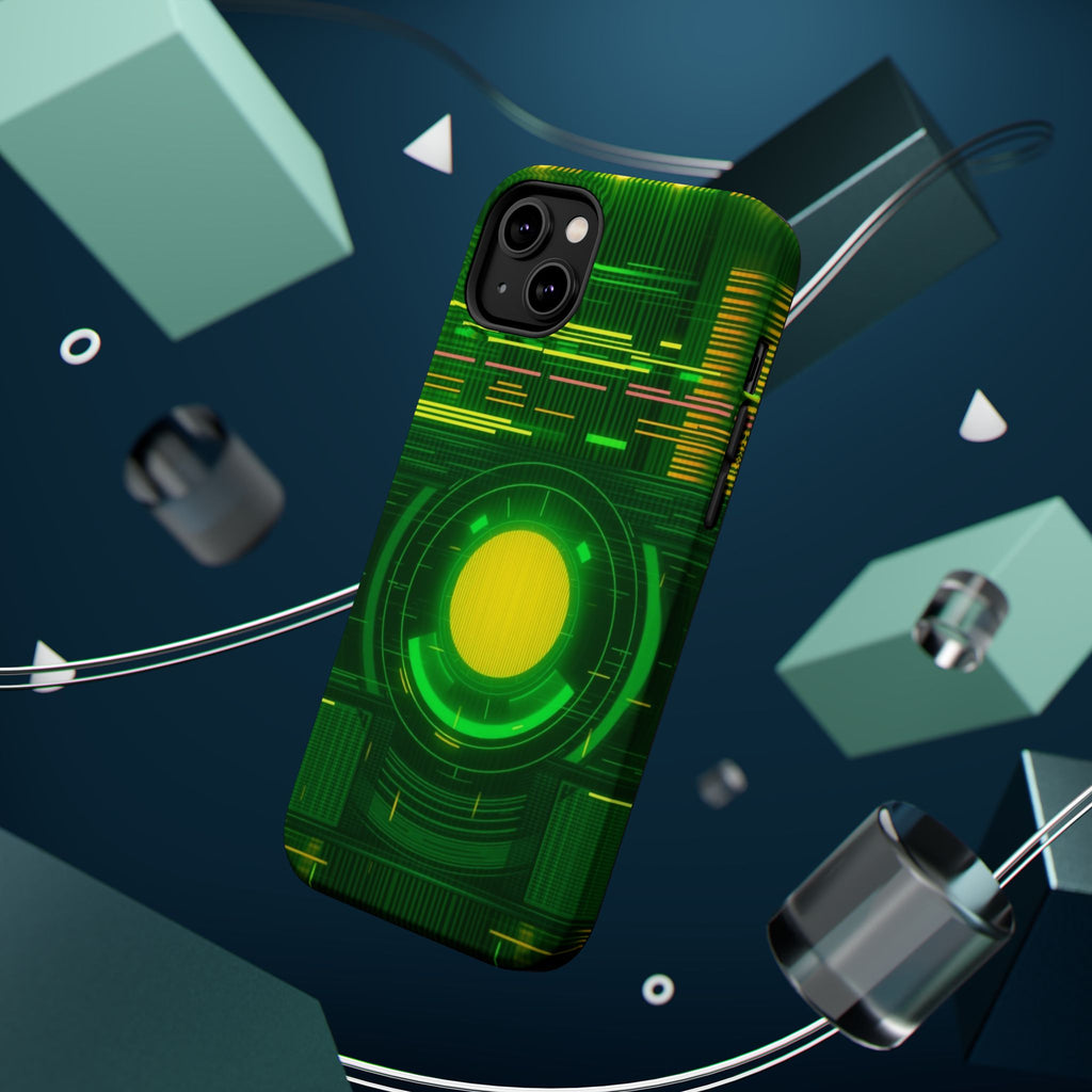 iPhone Emerald Green And Gold VHS Static Slim Everyday Designer Case · iPhone Ca