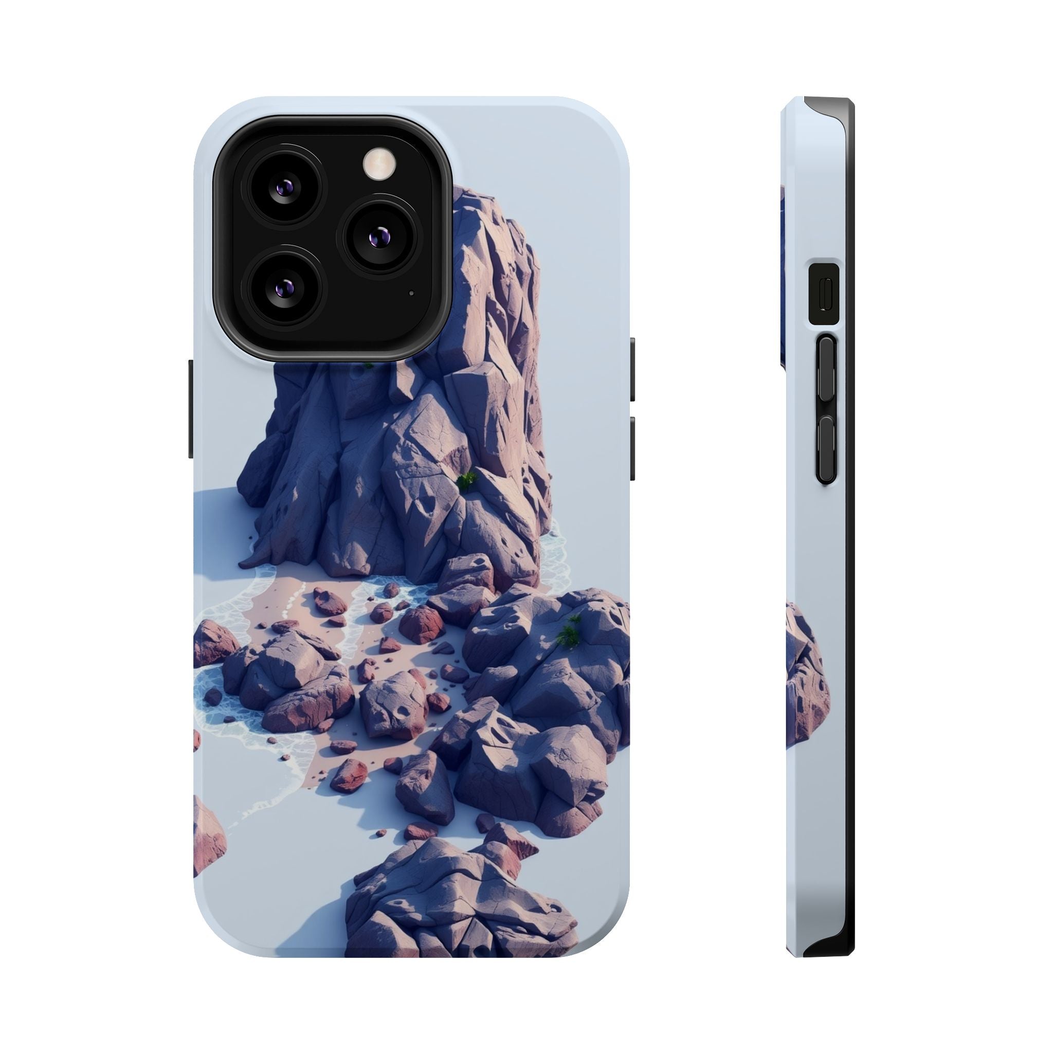 iPhone Indigo And Violet Pebble Beach Slim Everyday Designer Case · iPhone Case