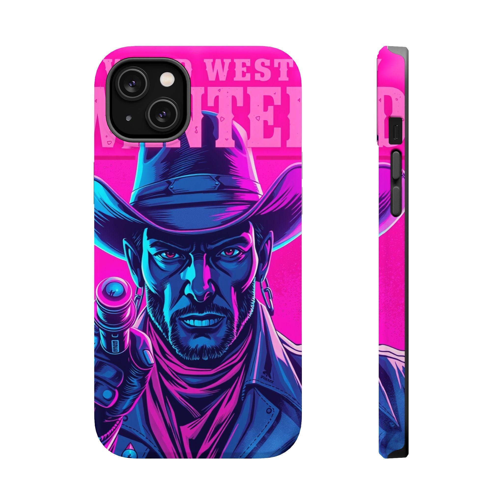 iPhone Wild West Wanted Neon Cyberpunk Slim Everyday Designer Case · iPhone Case