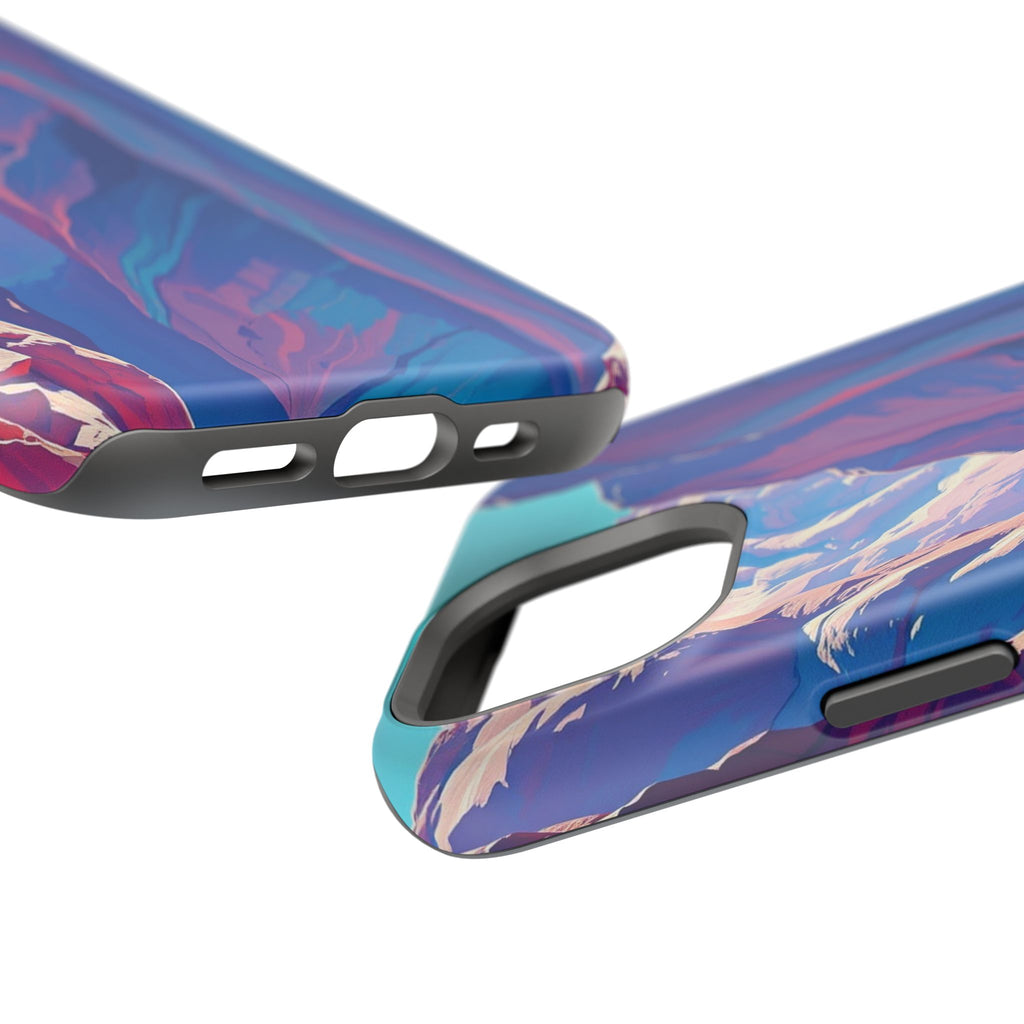 iPhone Cyan And Magenta Canyon Wall Slim Everyday Designer Case · iPhone Case